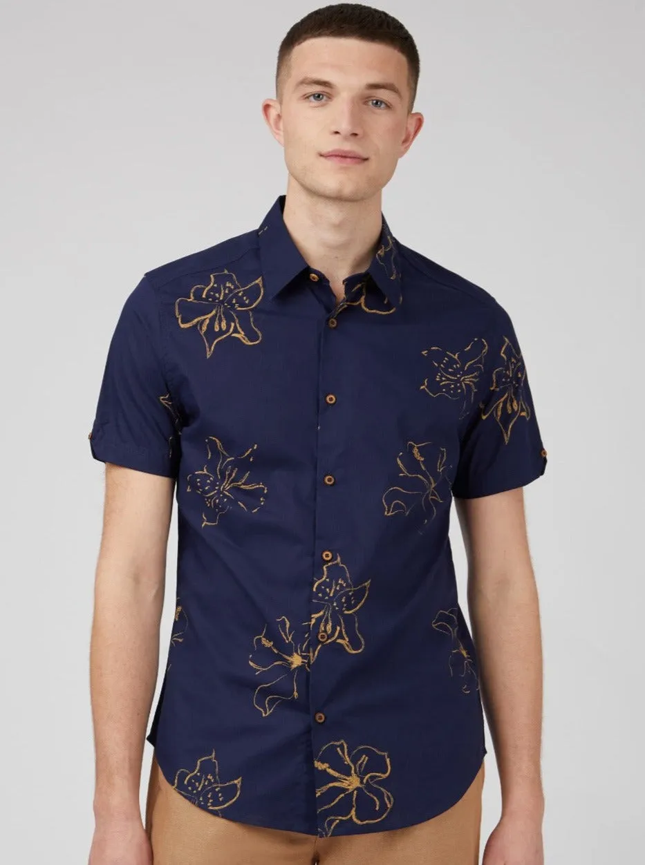 Hibiscus Flower Print Shirt sold by Ben Sherman product image thumbnail 5