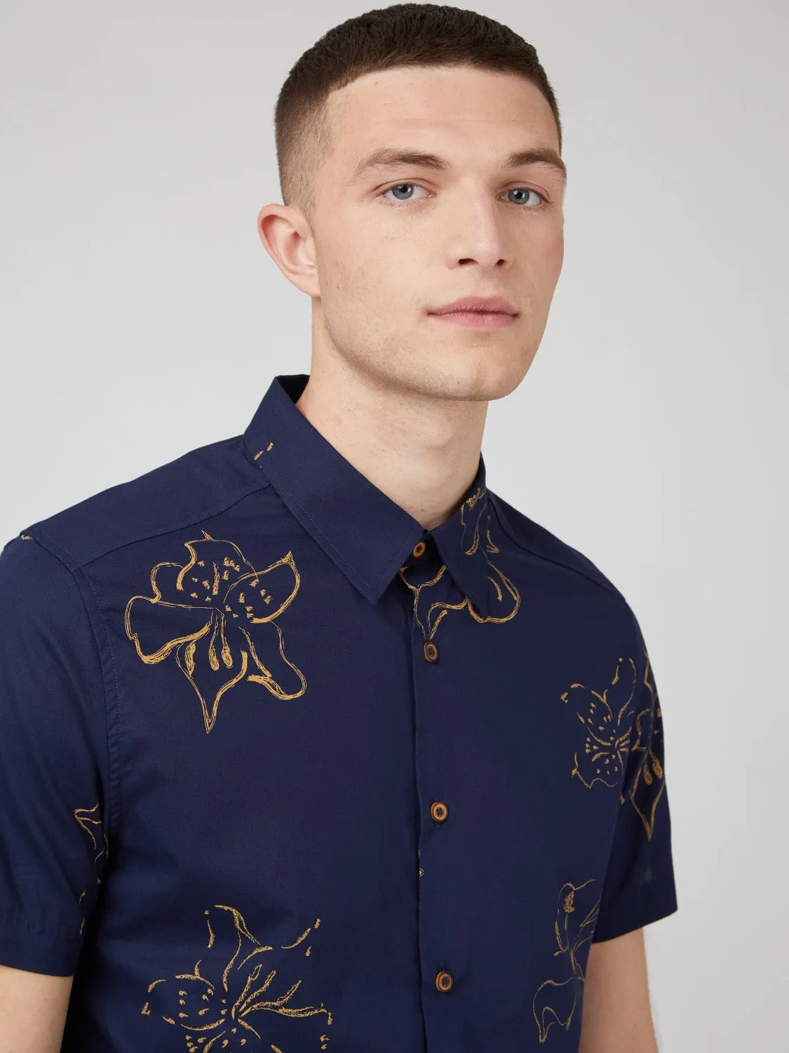 Hibiscus Flower Print Shirt sold by Ben Sherman
