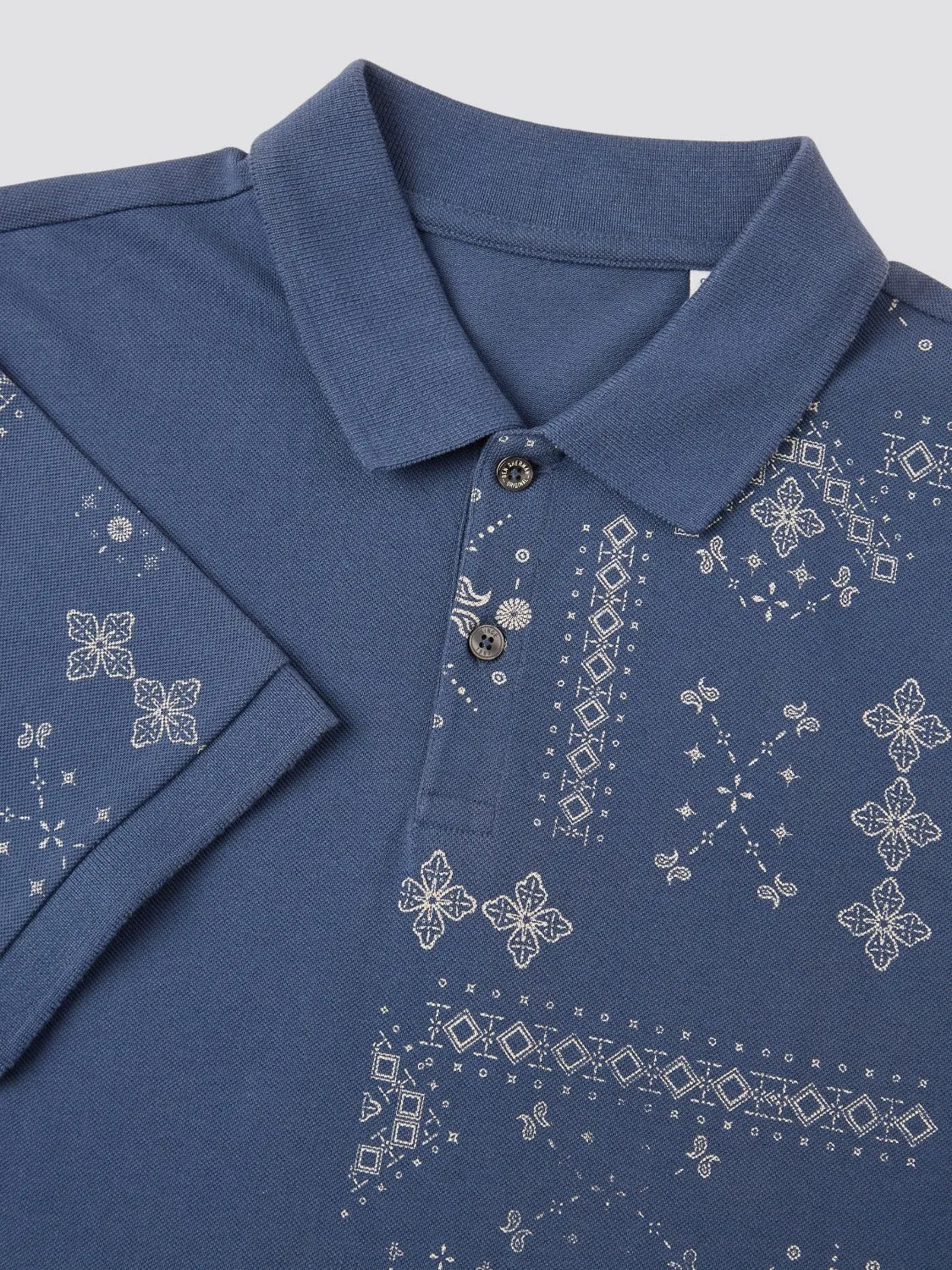 Geo Printed Polo - Blue Denim sold by Ben Sherman product image thumbnail 2
