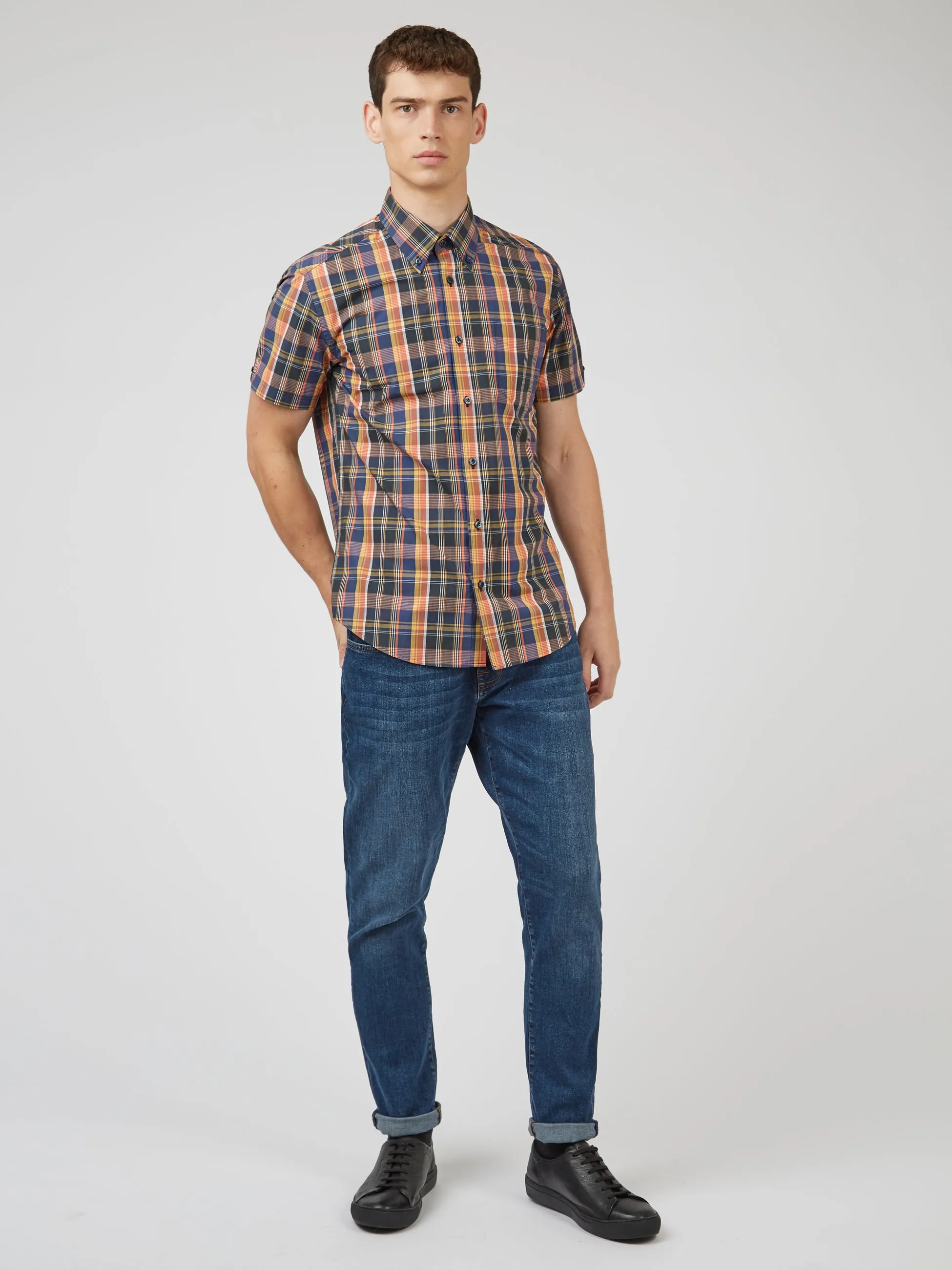 Linear Check Short-Sleeve Shirt sold by Ben Sherman product image thumbnail 5