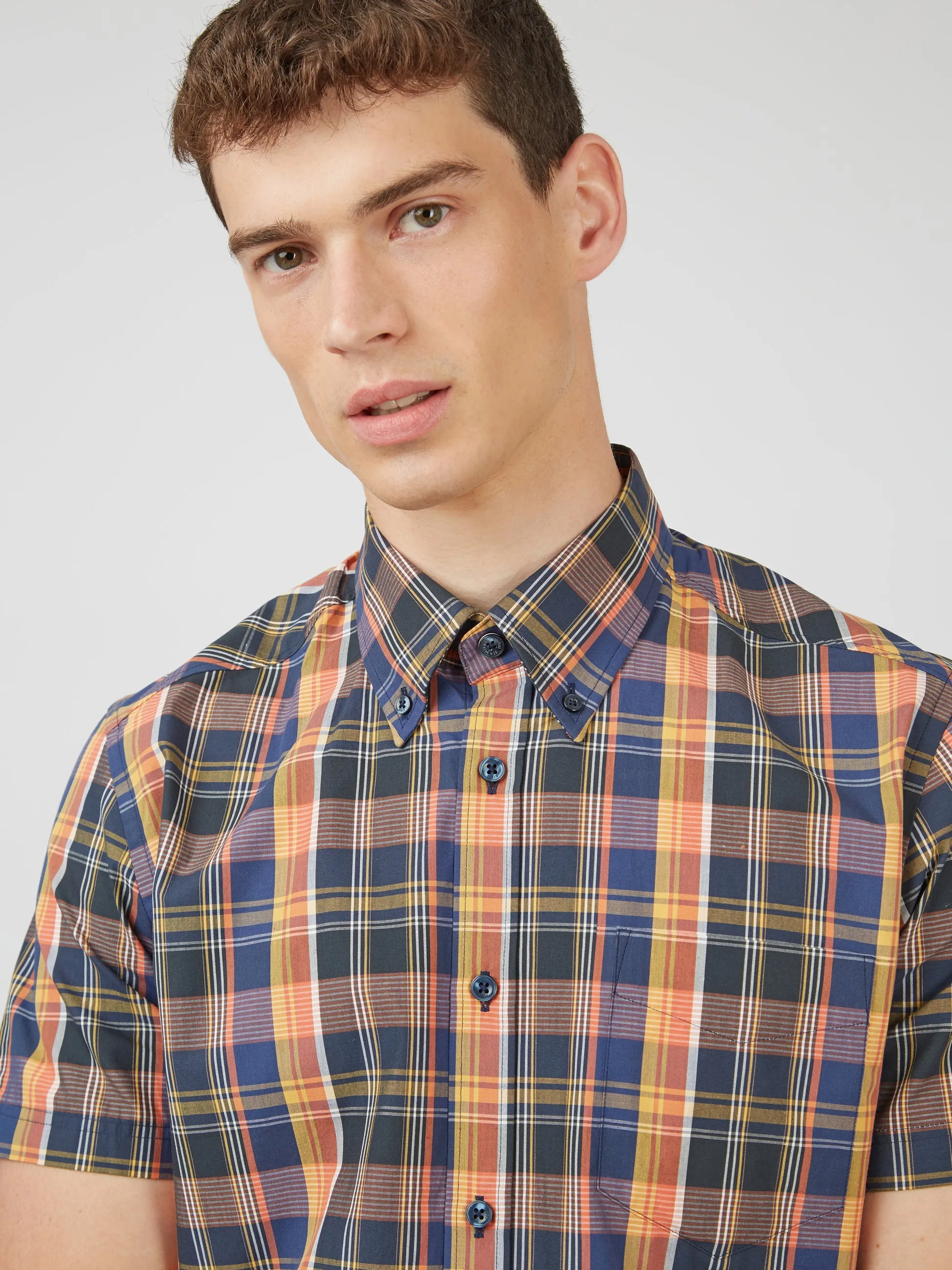 Linear Check Short-Sleeve Shirt sold by Ben Sherman product image thumbnail 2