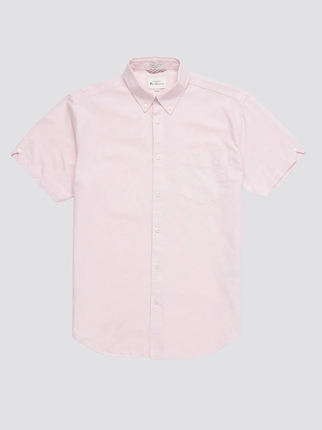 Signature Organic Short-Sleeve Oxford Shirt - Light Pink sold by Ben Sherman