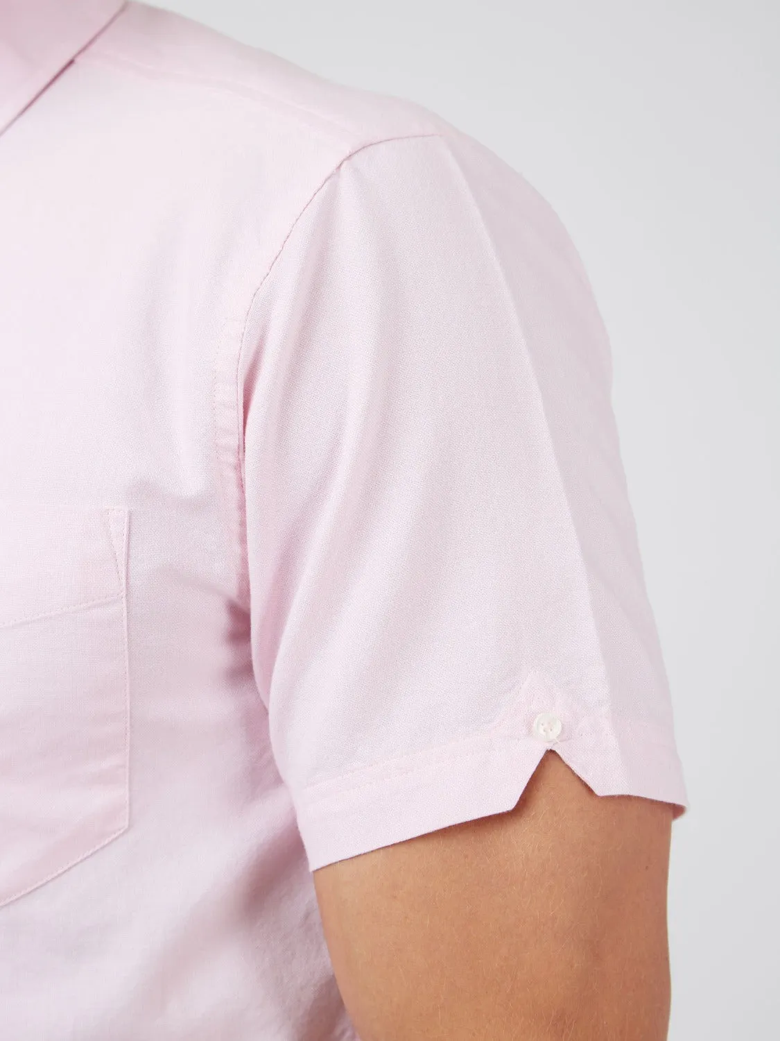 Signature Organic Short-Sleeve Oxford Shirt - Light Pink sold by Ben Sherman product image thumbnail 5