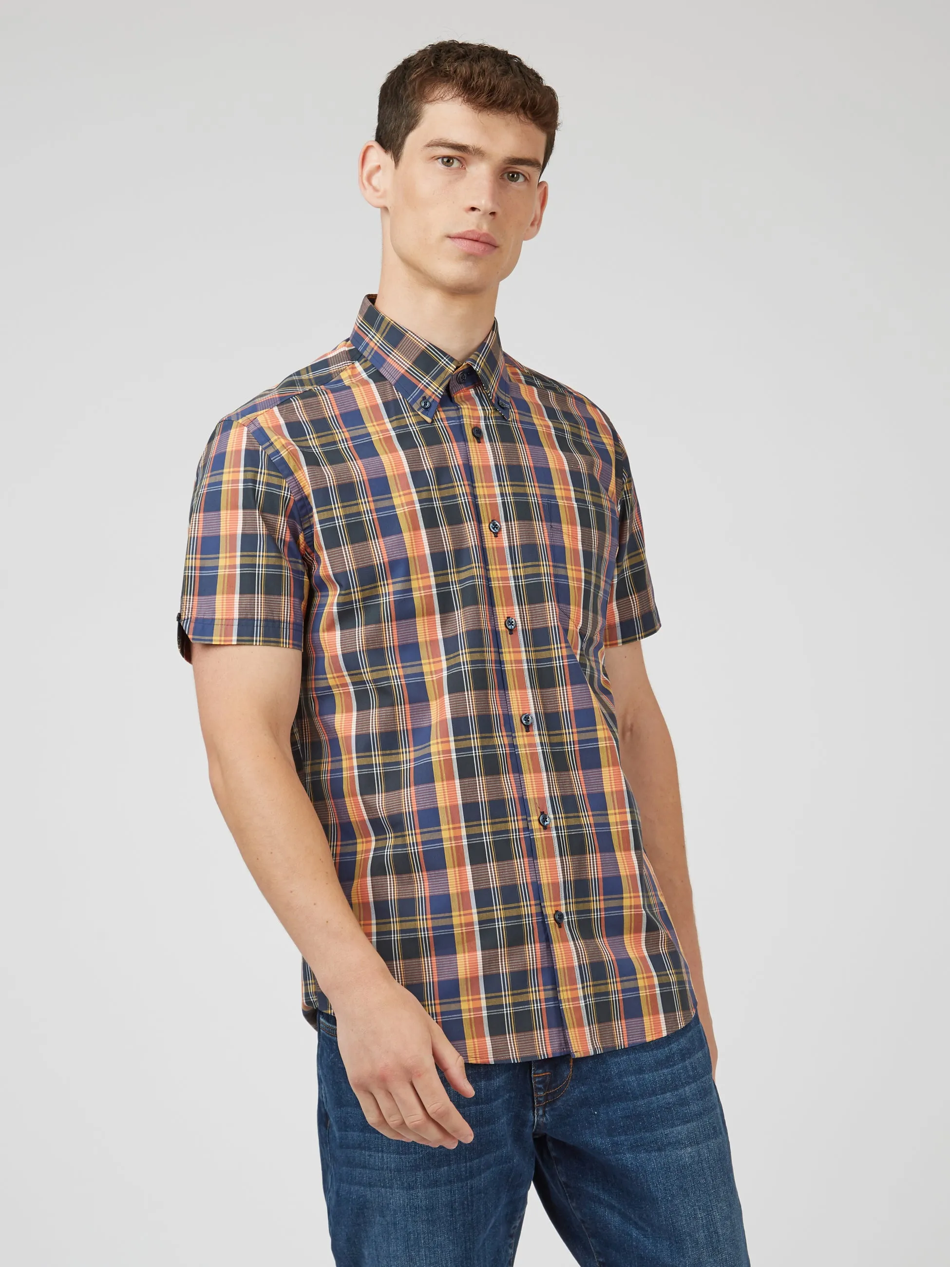 Linear Check Short-Sleeve Shirt sold by Ben Sherman product image thumbnail 3