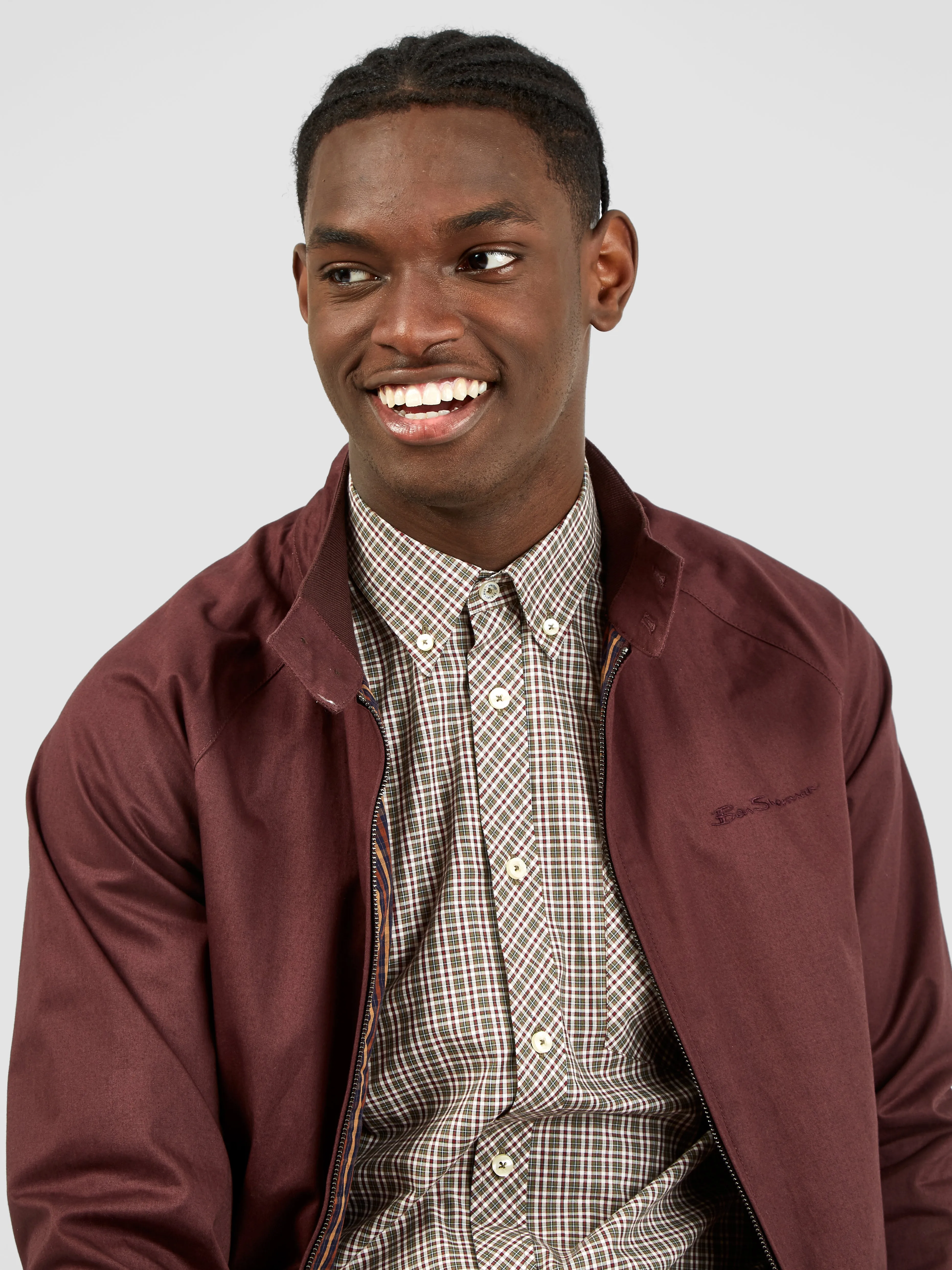 Short-Sleeve Mini-Check Shirt - Hemp sold by Ben Sherman product image thumbnail 3