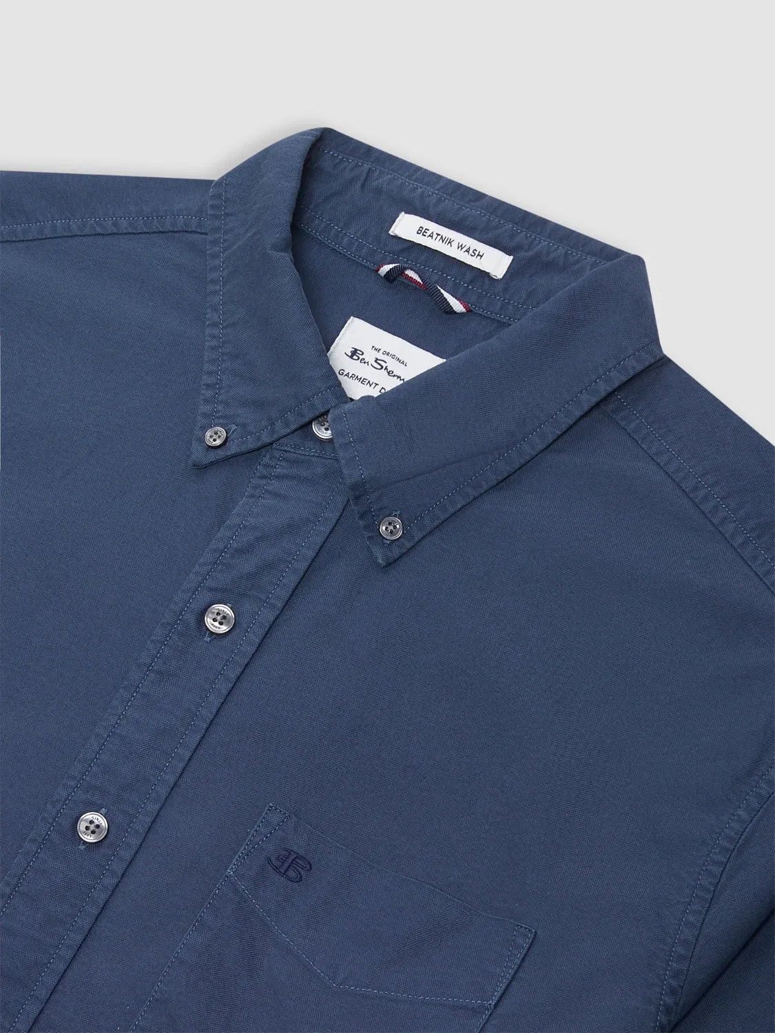 Beatnik Oxford Garment Dye Shirt - Indigo sold by Ben Sherman product image thumbnail 3