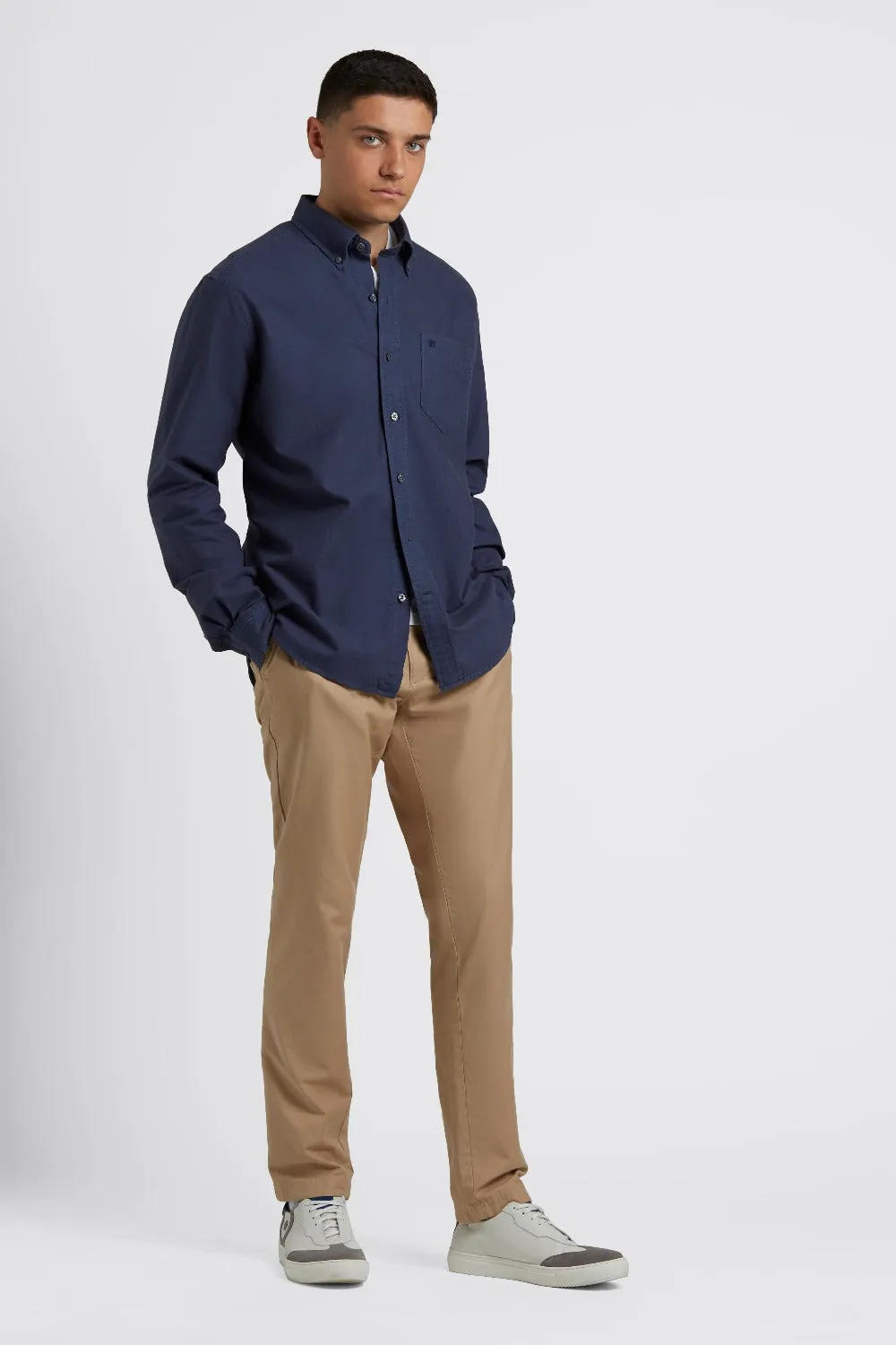 Beatnik Oxford Garment Dye Shirt - Indigo sold by Ben Sherman product image thumbnail 5