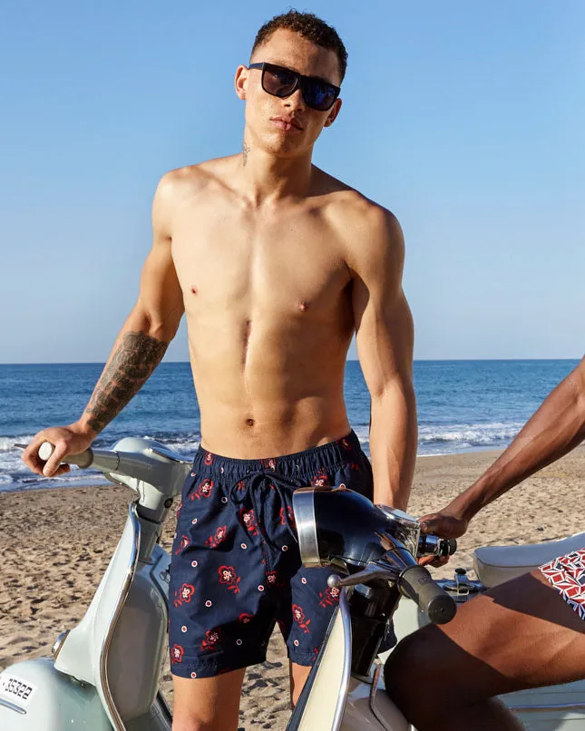 Men's Turquoise Bay Floral Print Swim Short - Navy sold by Ben Sherman product image thumbnail 3