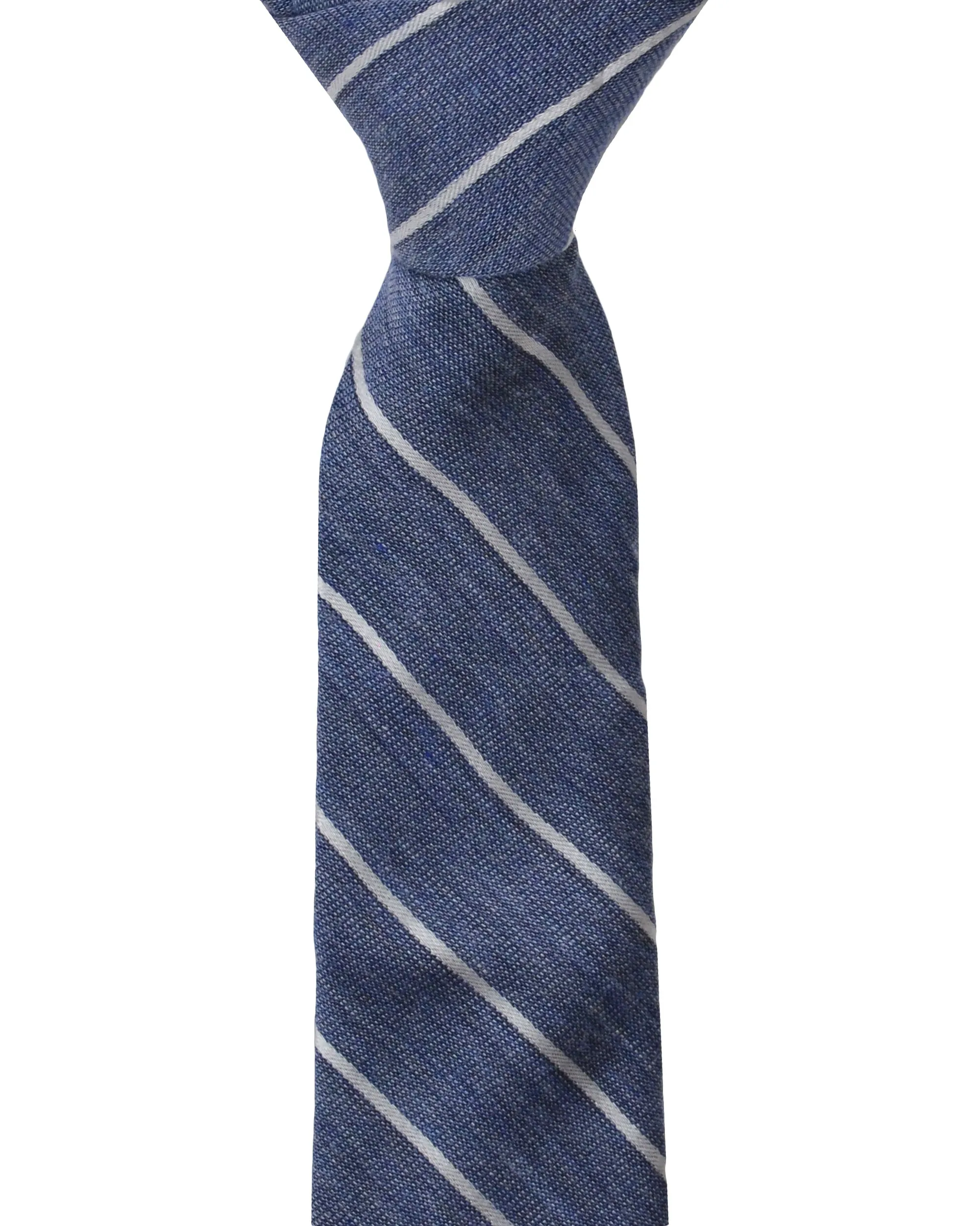 Kalvin Stripe Silk Neck Tie - Blue sold by Ben Sherman