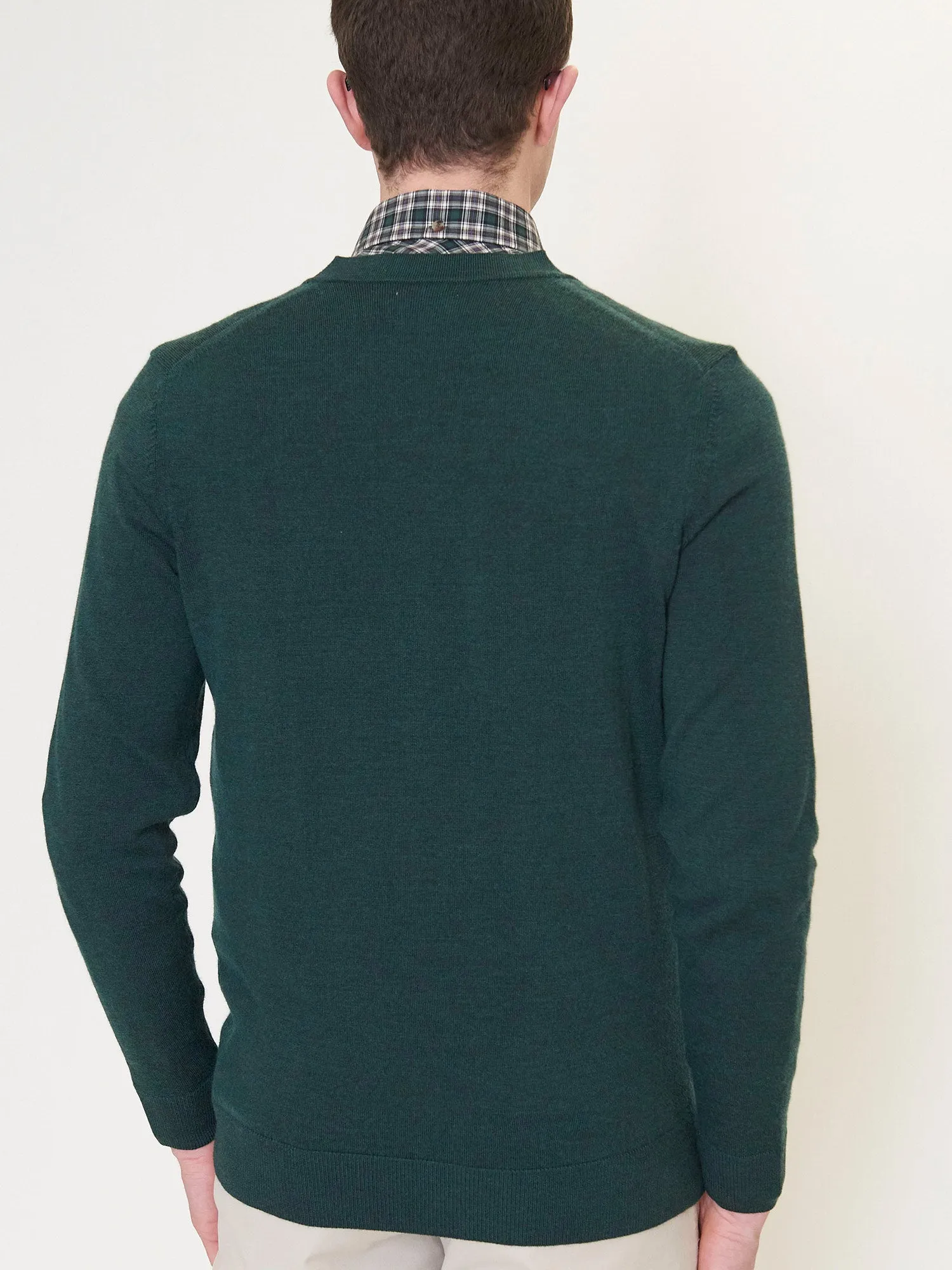 Signature Merino Cardigan Sweater - Dark Green sold by Ben Sherman product image thumbnail 2