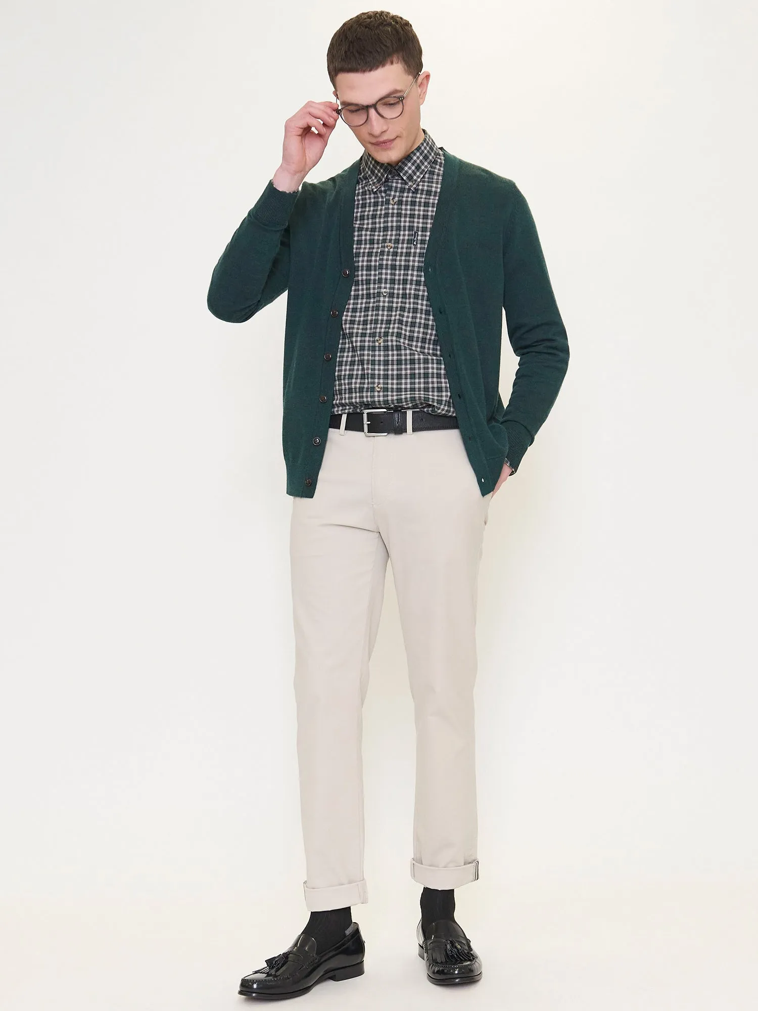 Signature Merino Cardigan Sweater - Dark Green sold by Ben Sherman product image thumbnail 3