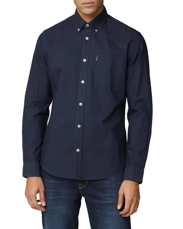 Long-Sleeve Signature Oxford Shirt - Dark Navy sold by Ben Sherman