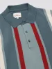 Signature Vertical Stripe Polo - Teal sold by Ben Sherman