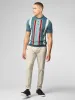 Signature Vertical Stripe Polo - Teal sold by Ben Sherman