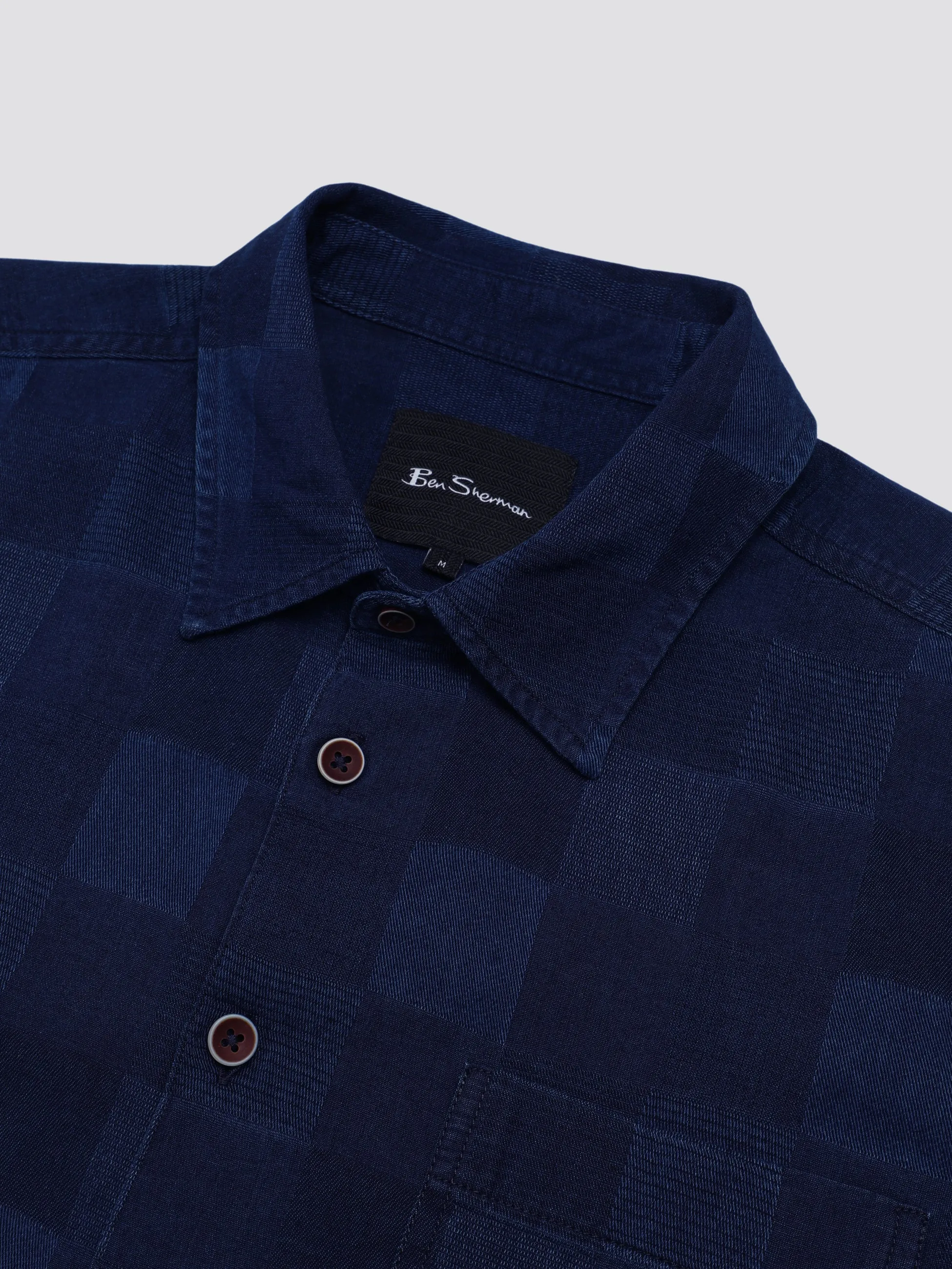 B by Ben Sherman Indigo Check Shirt - Dark Navy sold by Ben Sherman product image thumbnail 5