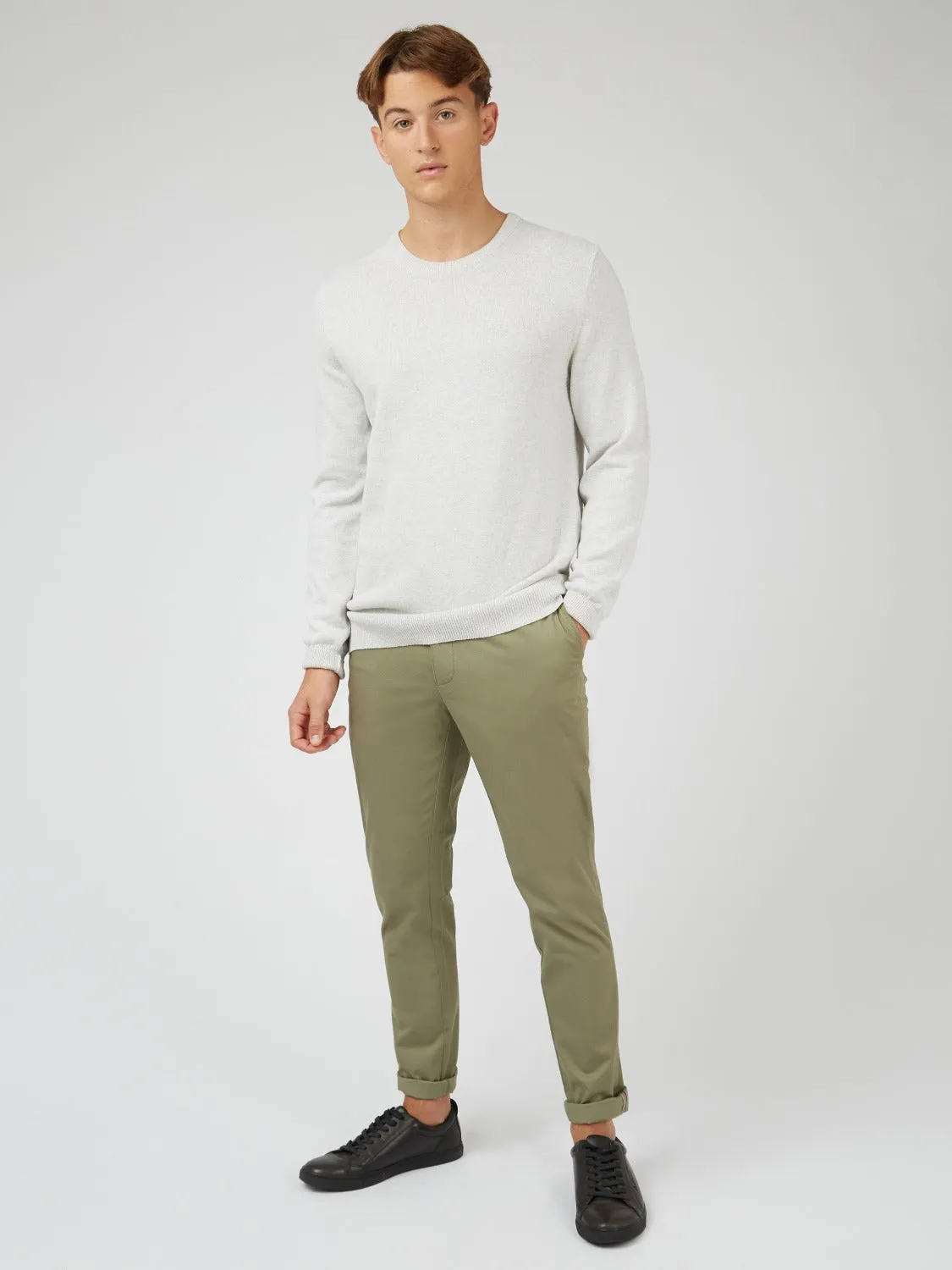 Signature Knit Crewneck - Ivory sold by Ben Sherman product image thumbnail 5