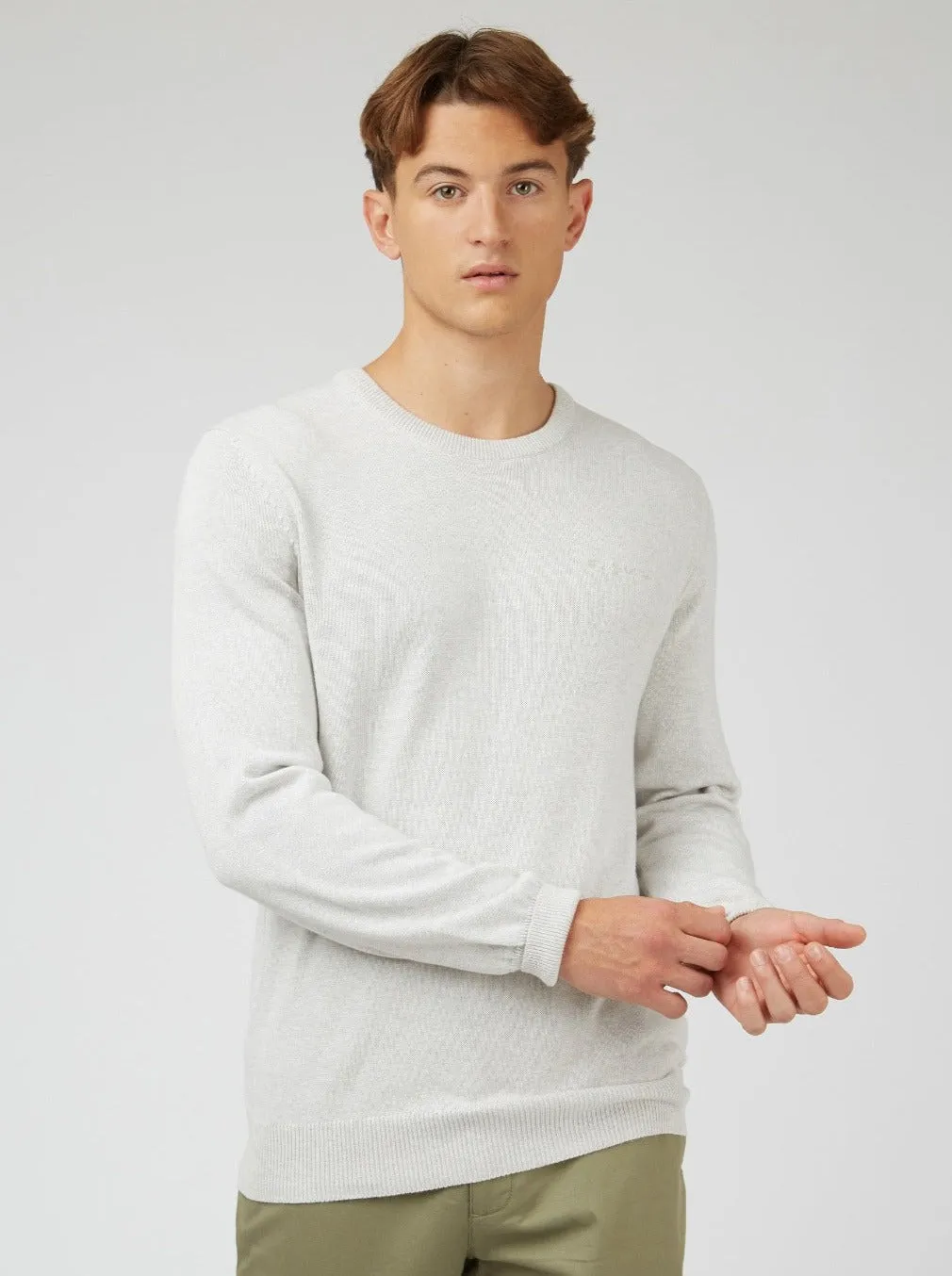 Signature Knit Crewneck - Ivory sold by Ben Sherman product image thumbnail 2