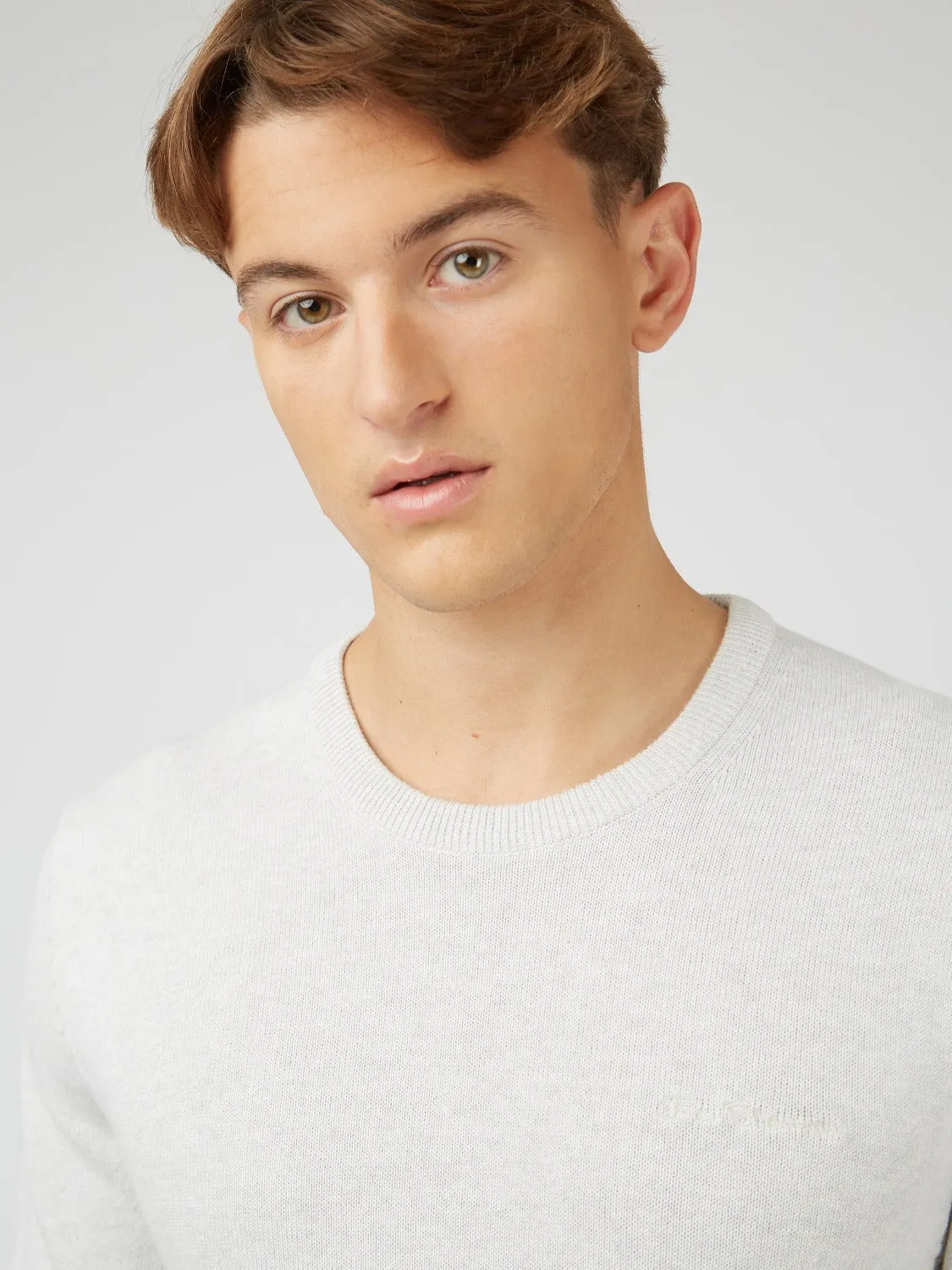 Signature Knit Crewneck - Ivory sold by Ben Sherman product image thumbnail 4