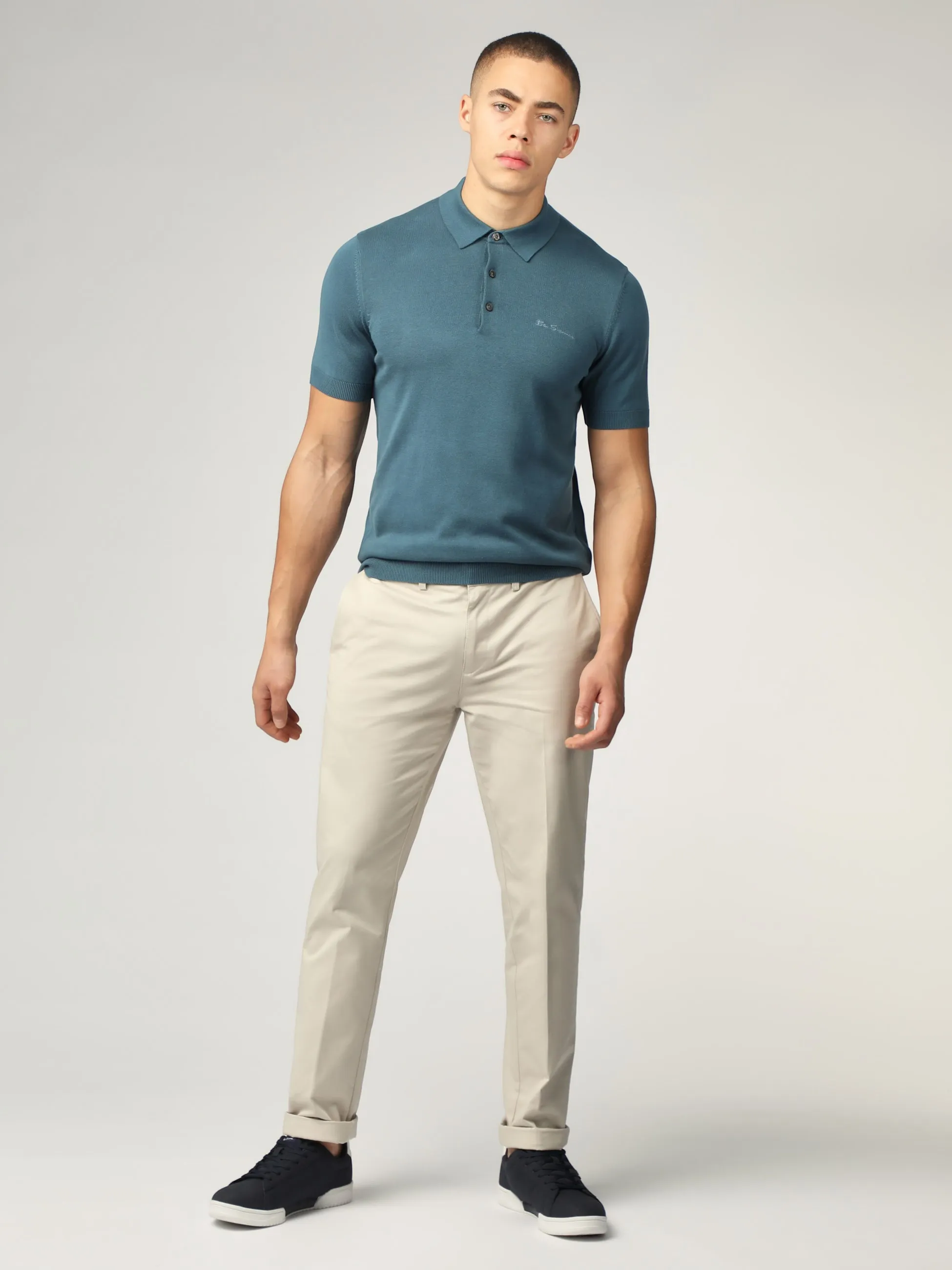 Signature Short Sleeve Polo - Teal sold by Ben Sherman product image thumbnail 2
