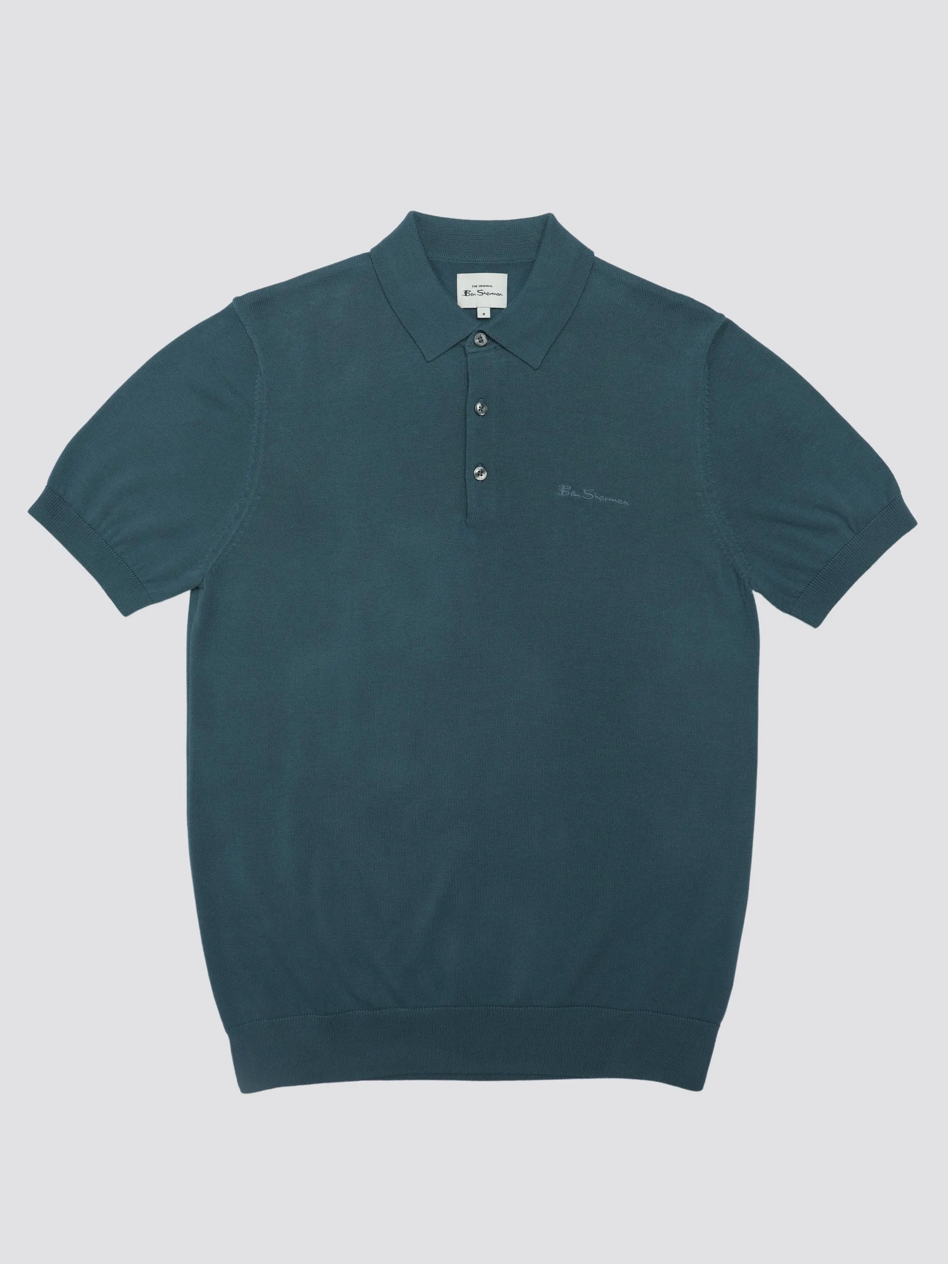 Signature Short Sleeve Polo - Teal sold by Ben Sherman product image thumbnail 4