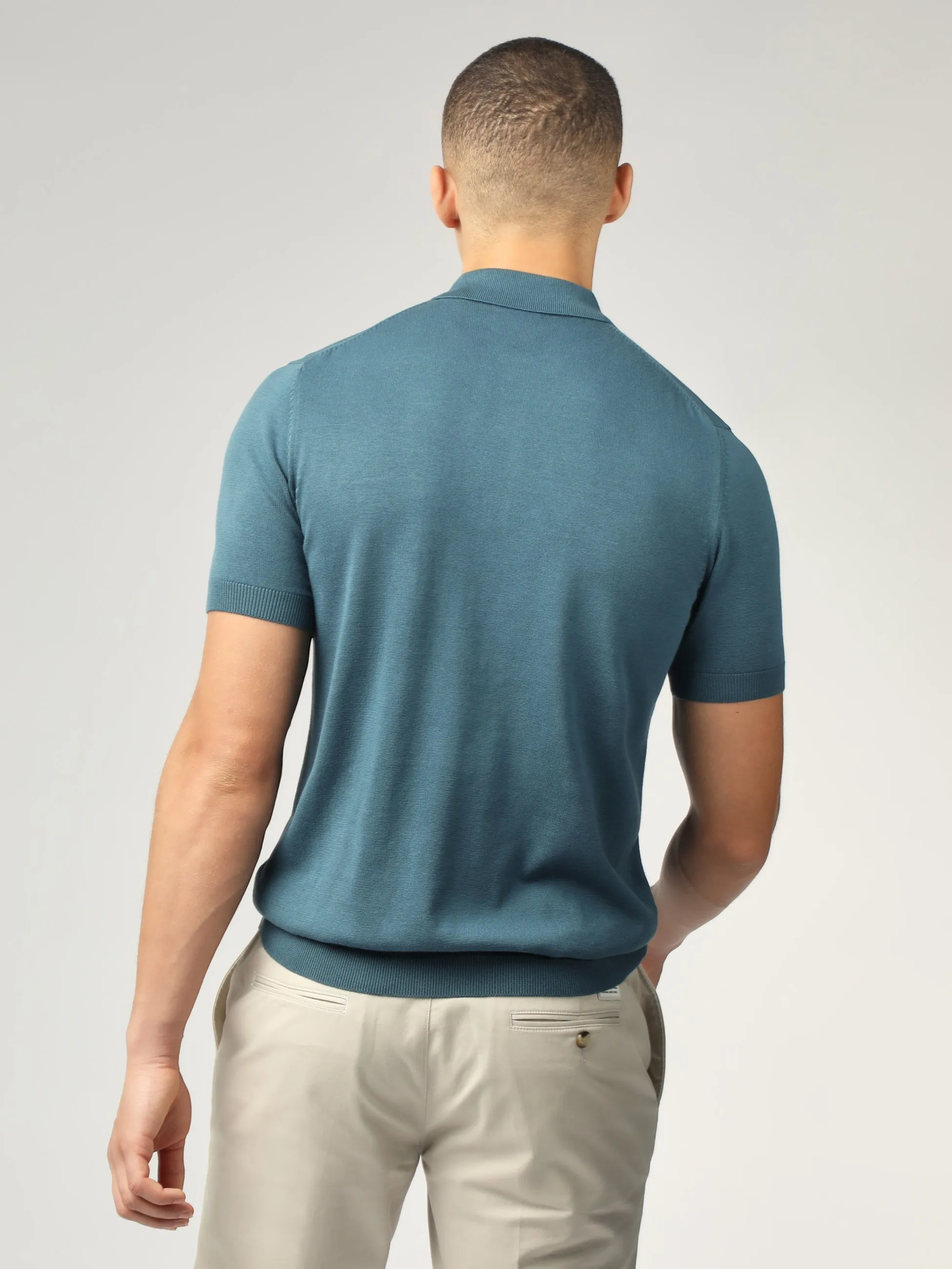 Signature Short Sleeve Polo - Teal sold by Ben Sherman product image thumbnail 3