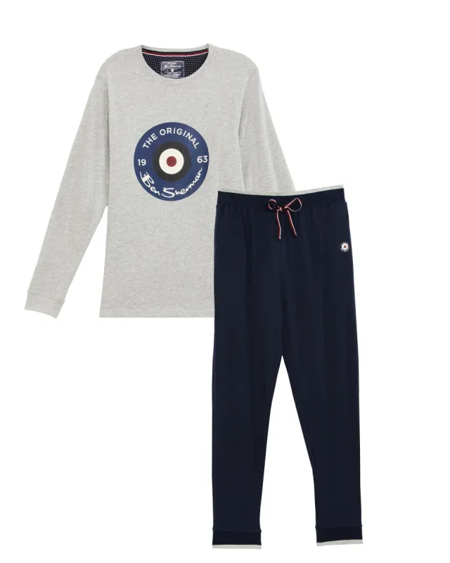 Men's Long-Sleeve Tee & Jogger Lounge Set - Heather Grey sold by Ben Sherman