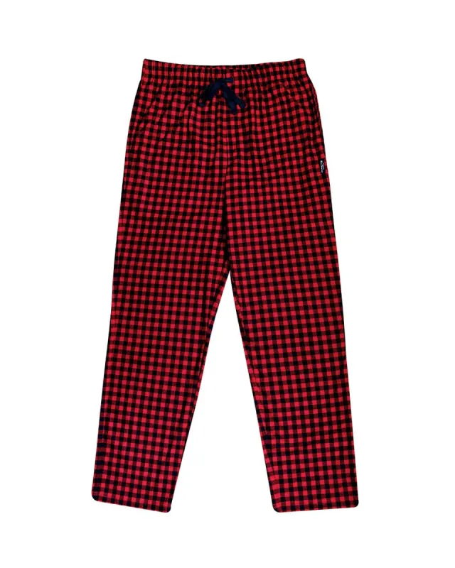 Men's Microfleece PJ Pants - Red/Navy sold by Ben Sherman