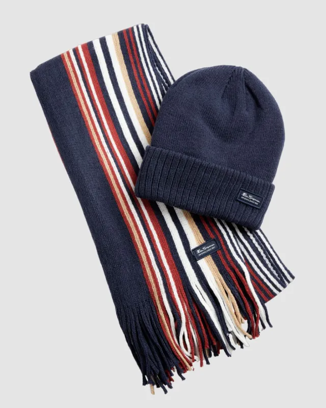 Signature Rochelle Knit Scarf & Hat Set sold by Ben Sherman