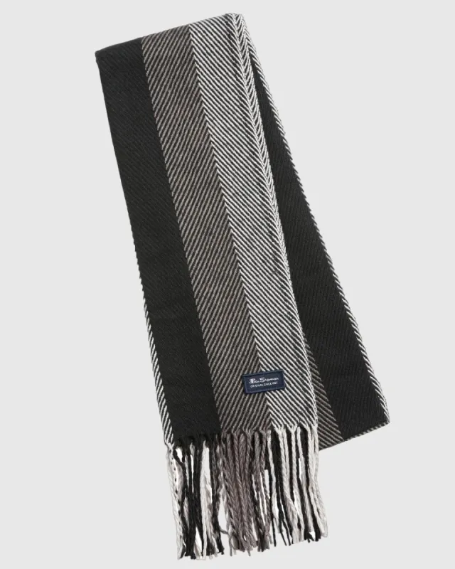 Signature Herringbone Stripe Scarf sold by Ben Sherman