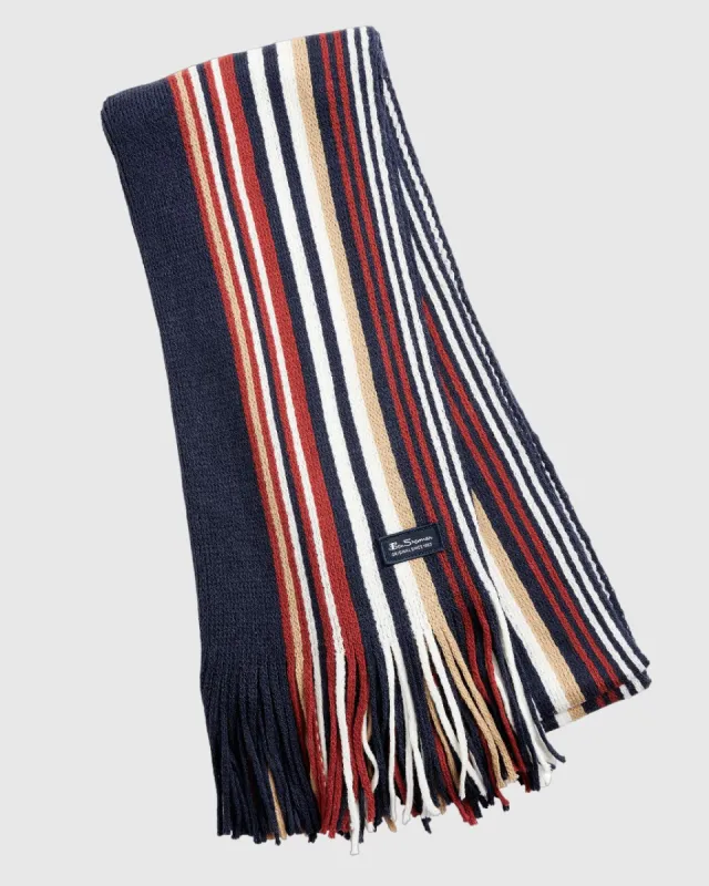 Signature Rochelle Striped Knit Scarf sold by Ben Sherman