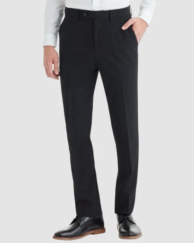 Cave Bi-Stretch Flat Front Suit Pant - Black sold by Ben Sherman