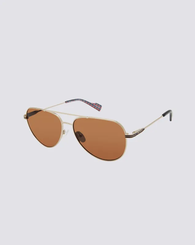 Shaftesbury Polarized Oversized Aviator Sunglasses sold by Ben Sherman