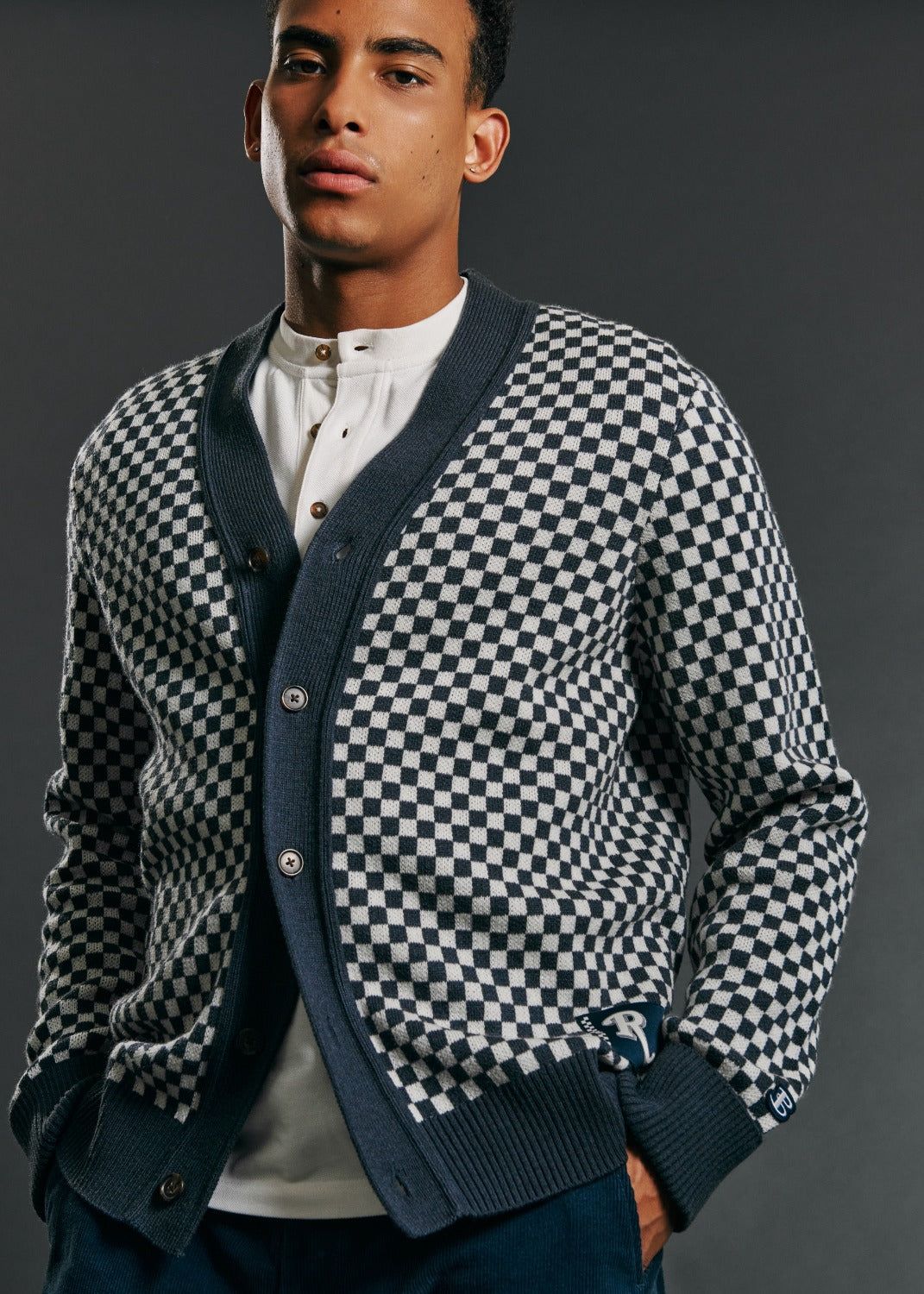 Rolling Stone Checkerboard Cardigan sold by Ben Sherman product image thumbnail 5