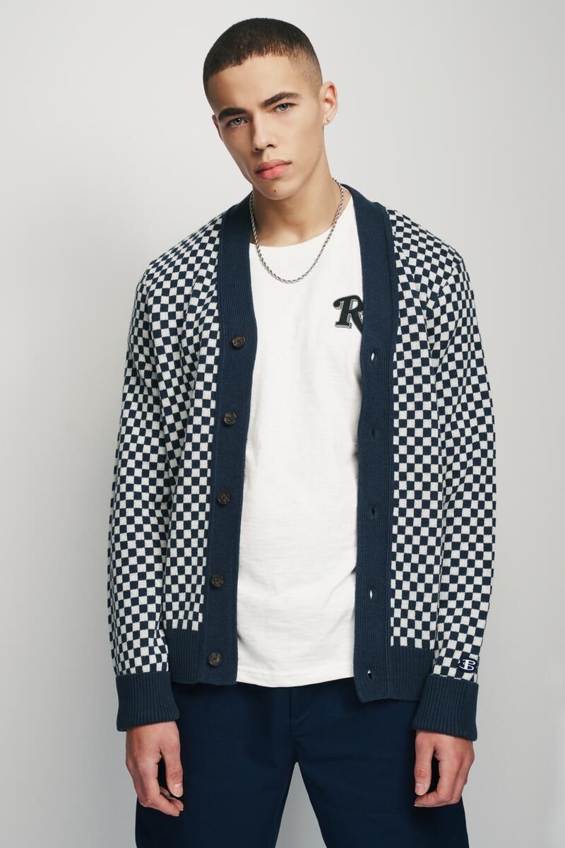 Rolling Stone Checkerboard Cardigan sold by Ben Sherman product image thumbnail 4