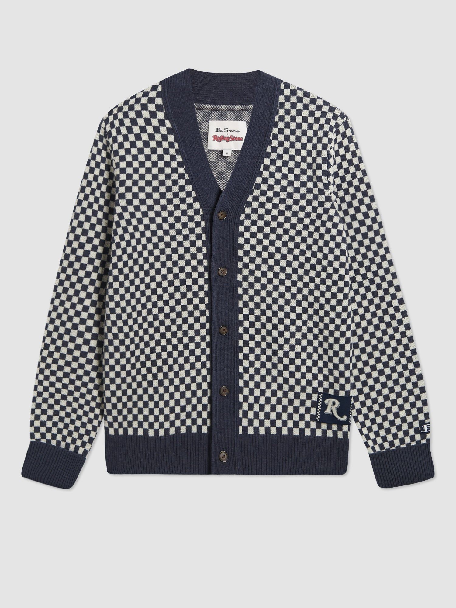 Rolling Stone Checkerboard Cardigan sold by Ben Sherman product image thumbnail 2