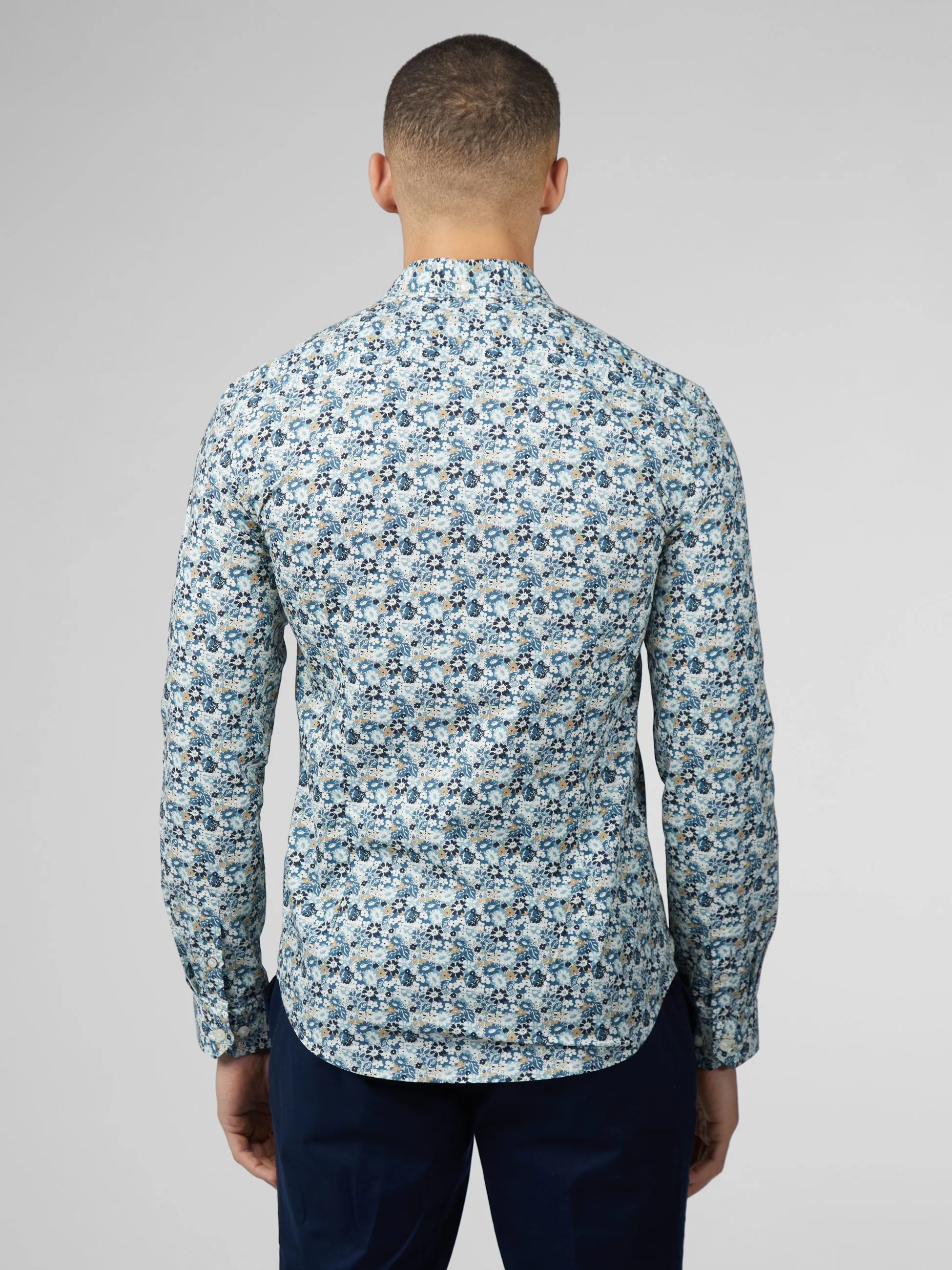Signature Multicolor Floral Print Shirt - Petrol sold by Ben Sherman product image thumbnail 3