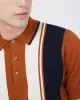 Iconic Vertical Wide-Stripe Mod Polo - Caramel sold by Ben Sherman