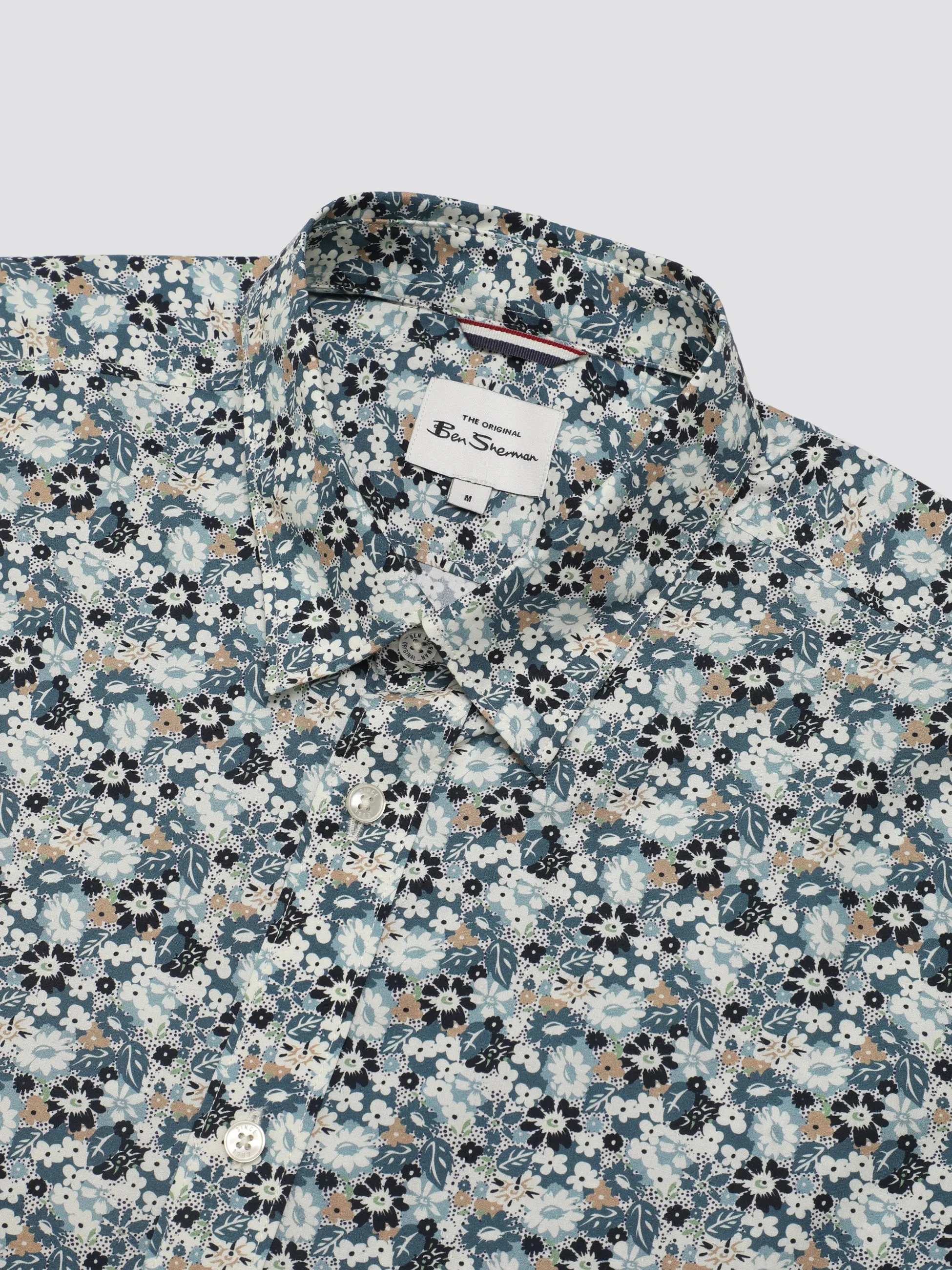 Signature Multicolor Floral Print Shirt - Petrol sold by Ben Sherman product image thumbnail 5