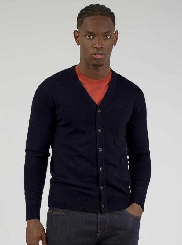 Signature Merino Knit Cardigan - Navy sold by Ben Sherman