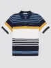 Signature Engineered Stripe Polo - Navy sold by Ben Sherman