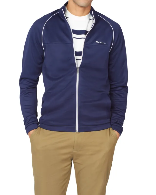 Tricot Zip-Through Track Jacket - Marine sold by Ben Sherman