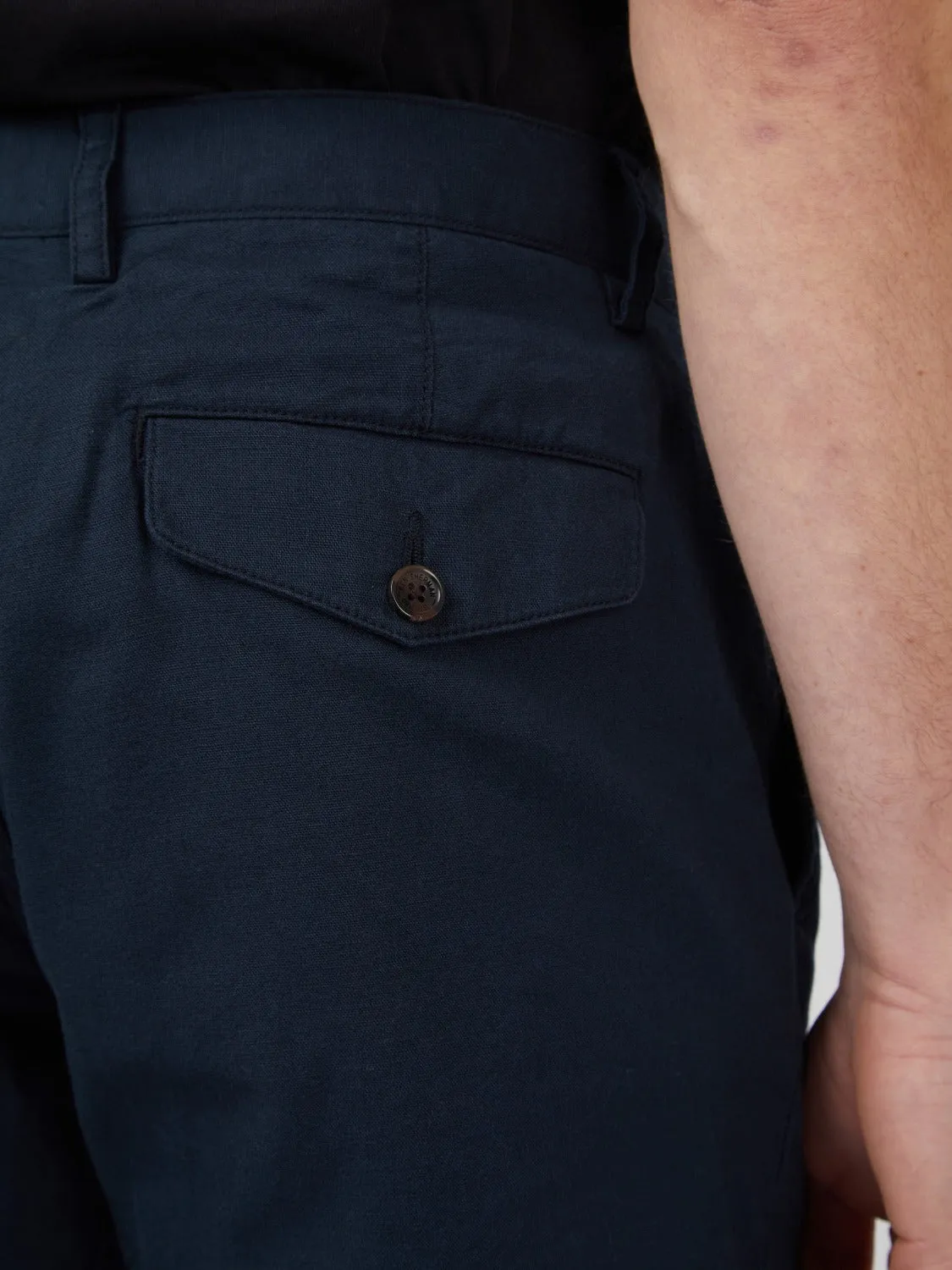 Signature Linen Shorts - Midnight sold by Ben Sherman product image thumbnail 5