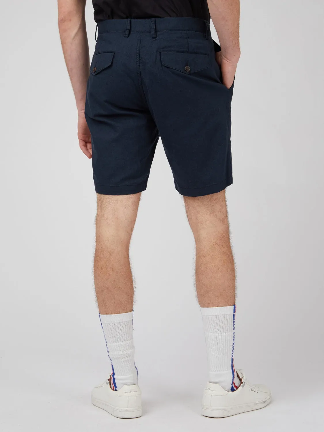 Signature Linen Shorts - Midnight sold by Ben Sherman product image thumbnail 4