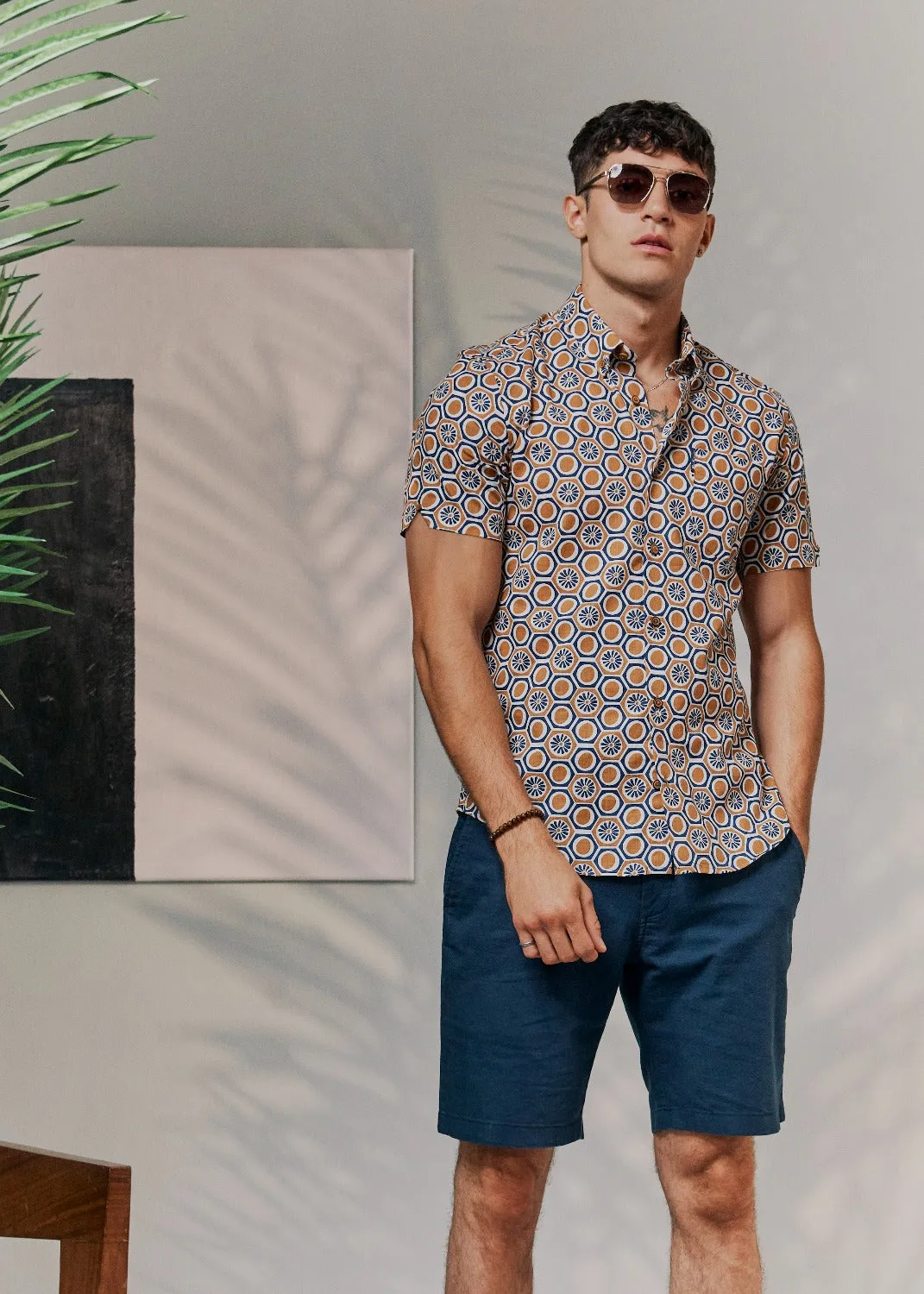 Signature Linen Shorts - Midnight sold by Ben Sherman product image thumbnail 3