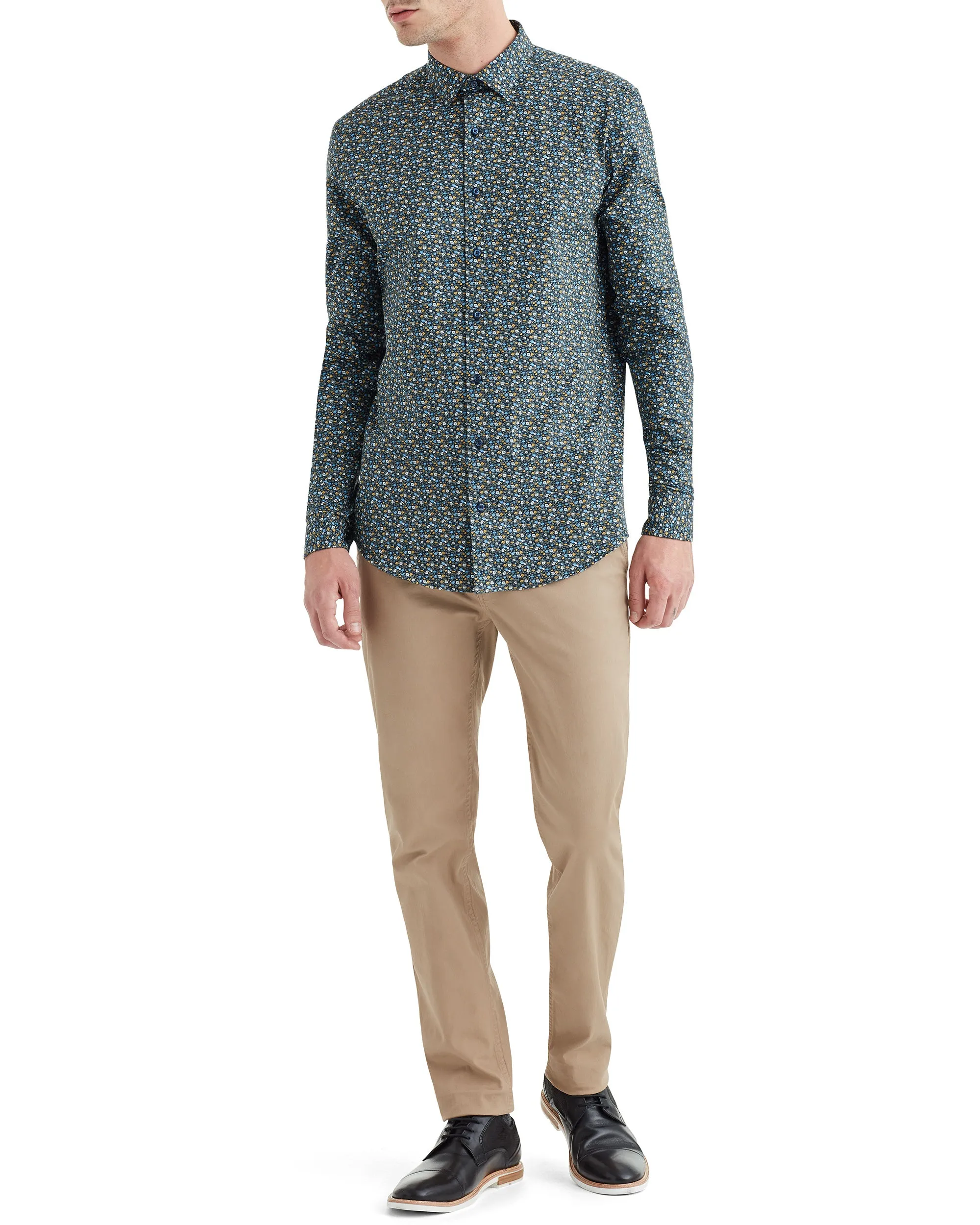 Multi Floral Print Skinny Fit Dress Shirt sold by Ben Sherman product image thumbnail 3