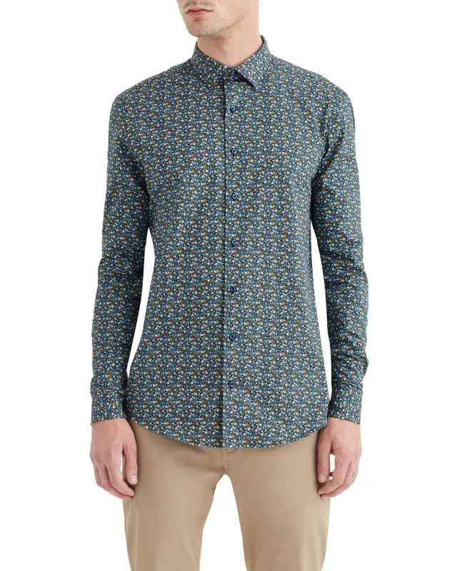 Multi Floral Print Skinny Fit Dress Shirt sold by Ben Sherman