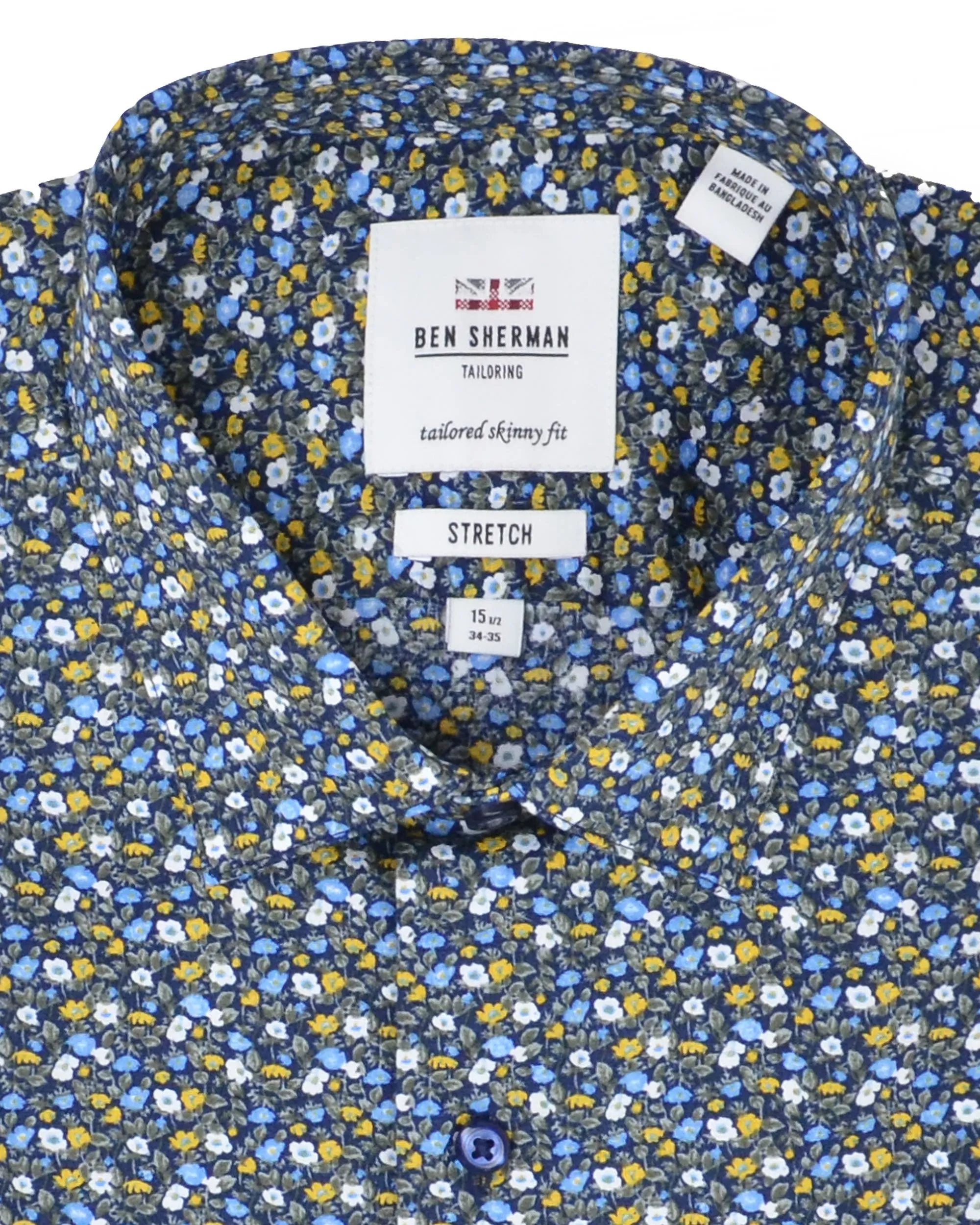 Multi Floral Print Skinny Fit Dress Shirt sold by Ben Sherman product image thumbnail 5