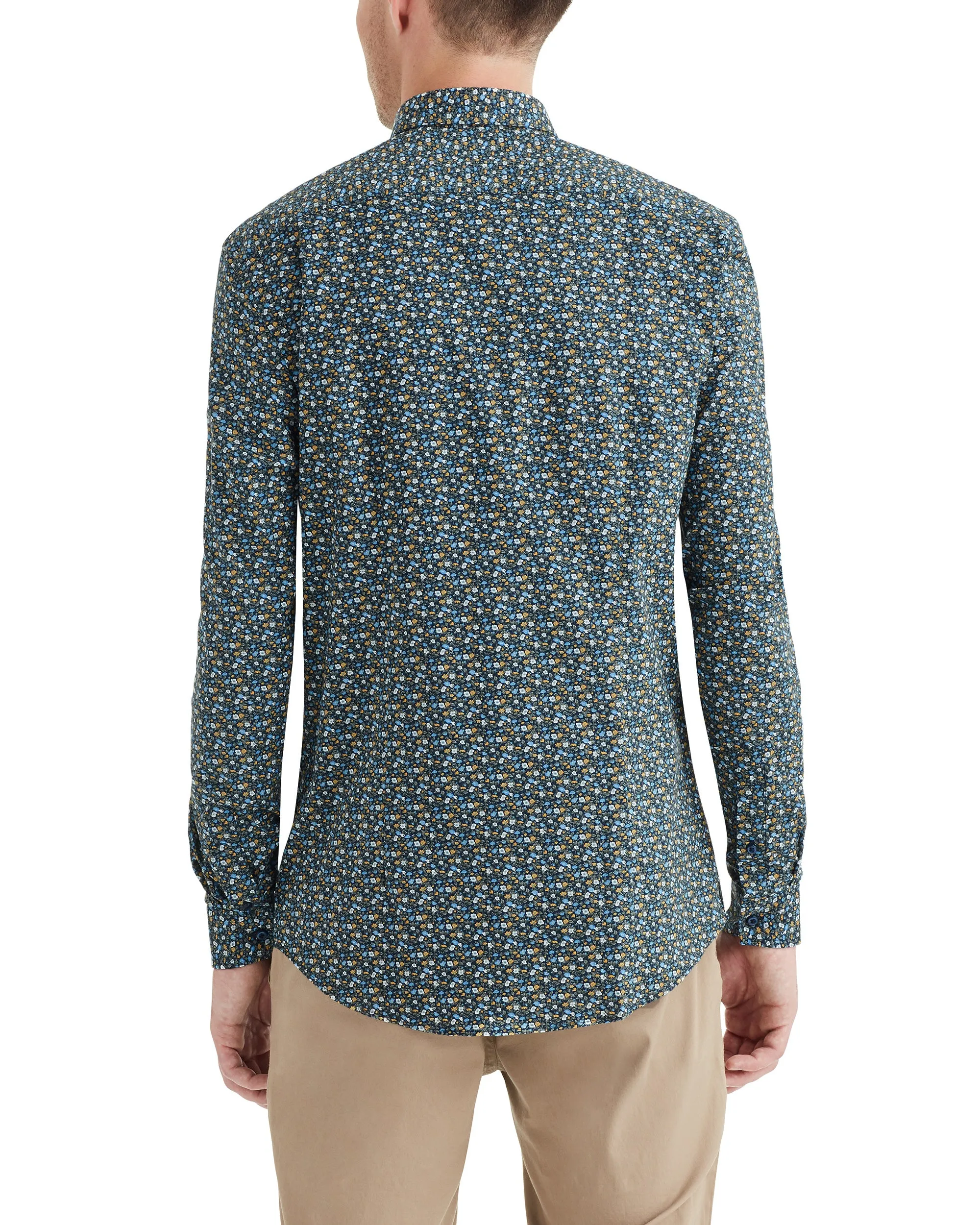 Multi Floral Print Skinny Fit Dress Shirt sold by Ben Sherman product image thumbnail 2