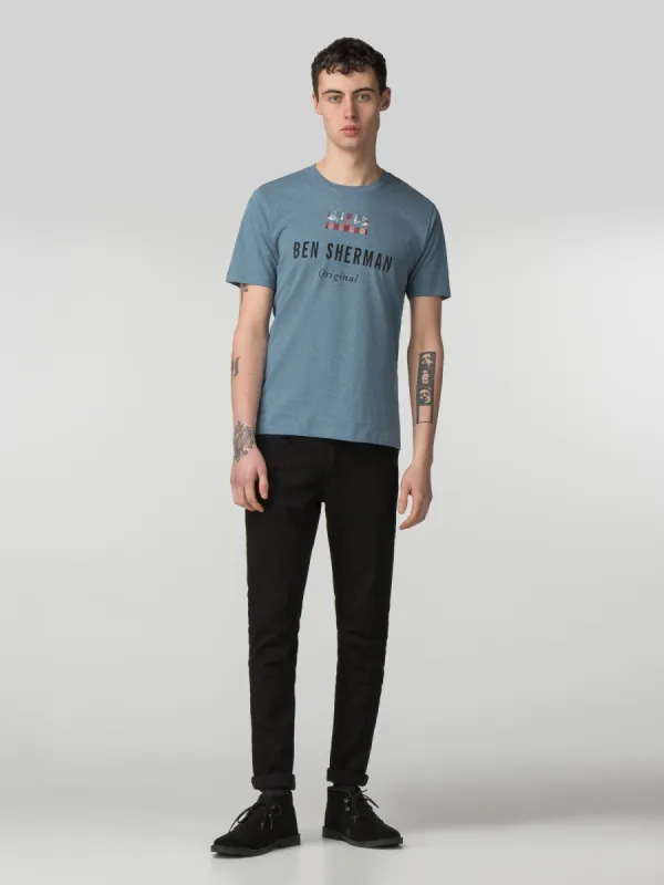 Ben Sherman Original Tee - Indigo Blue Marl sold by Ben Sherman