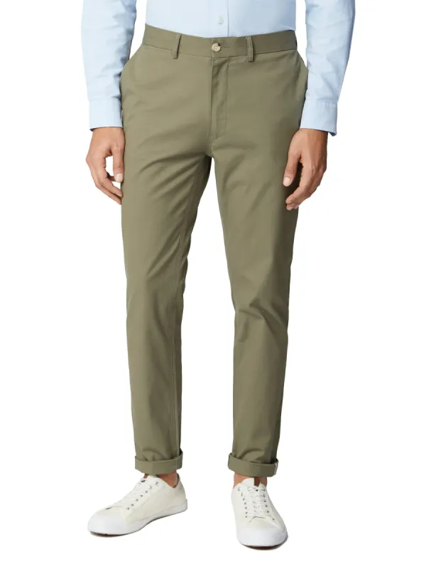 Signature Slim Stretch Chino Pant - Olive sold by Ben Sherman